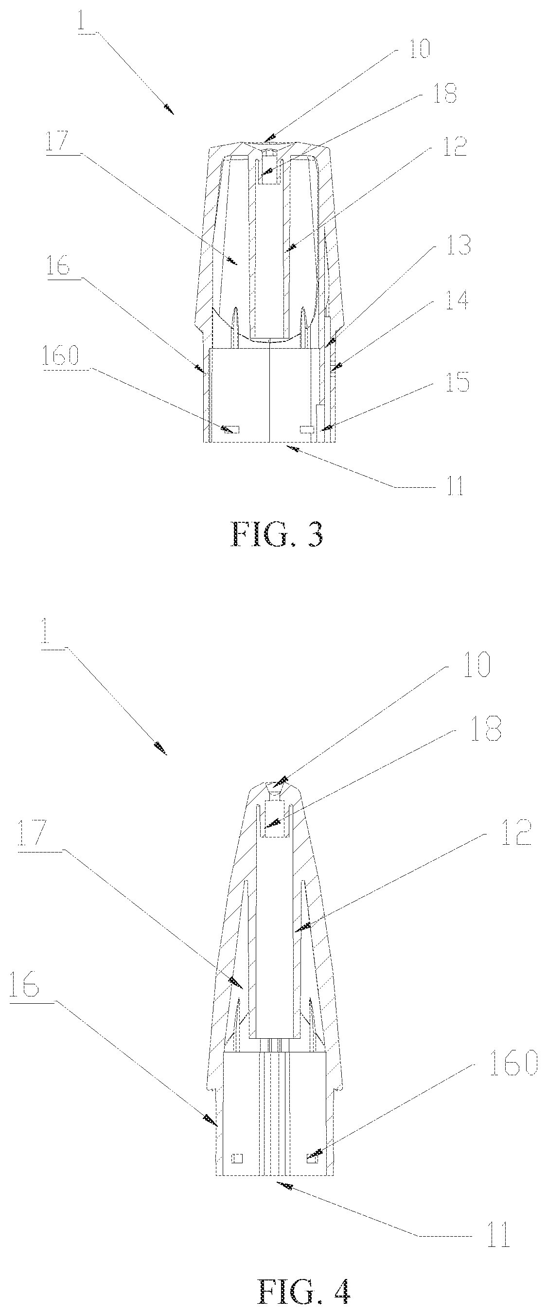 Patent US11771133 Figure 2 – Moisture-proof electronic cigarette