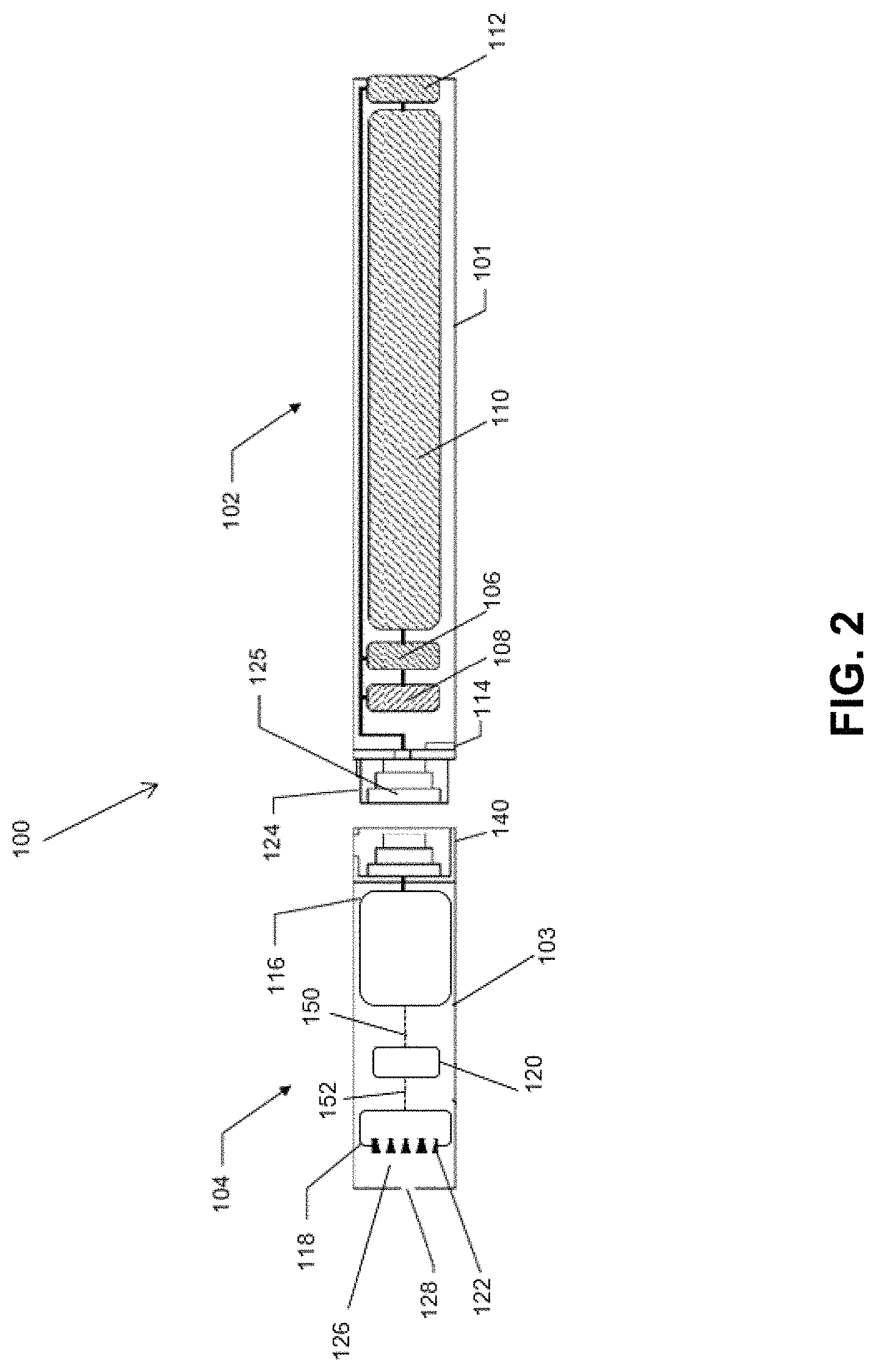 Patent US11771136 Figure 2 – Aerosol delivery device