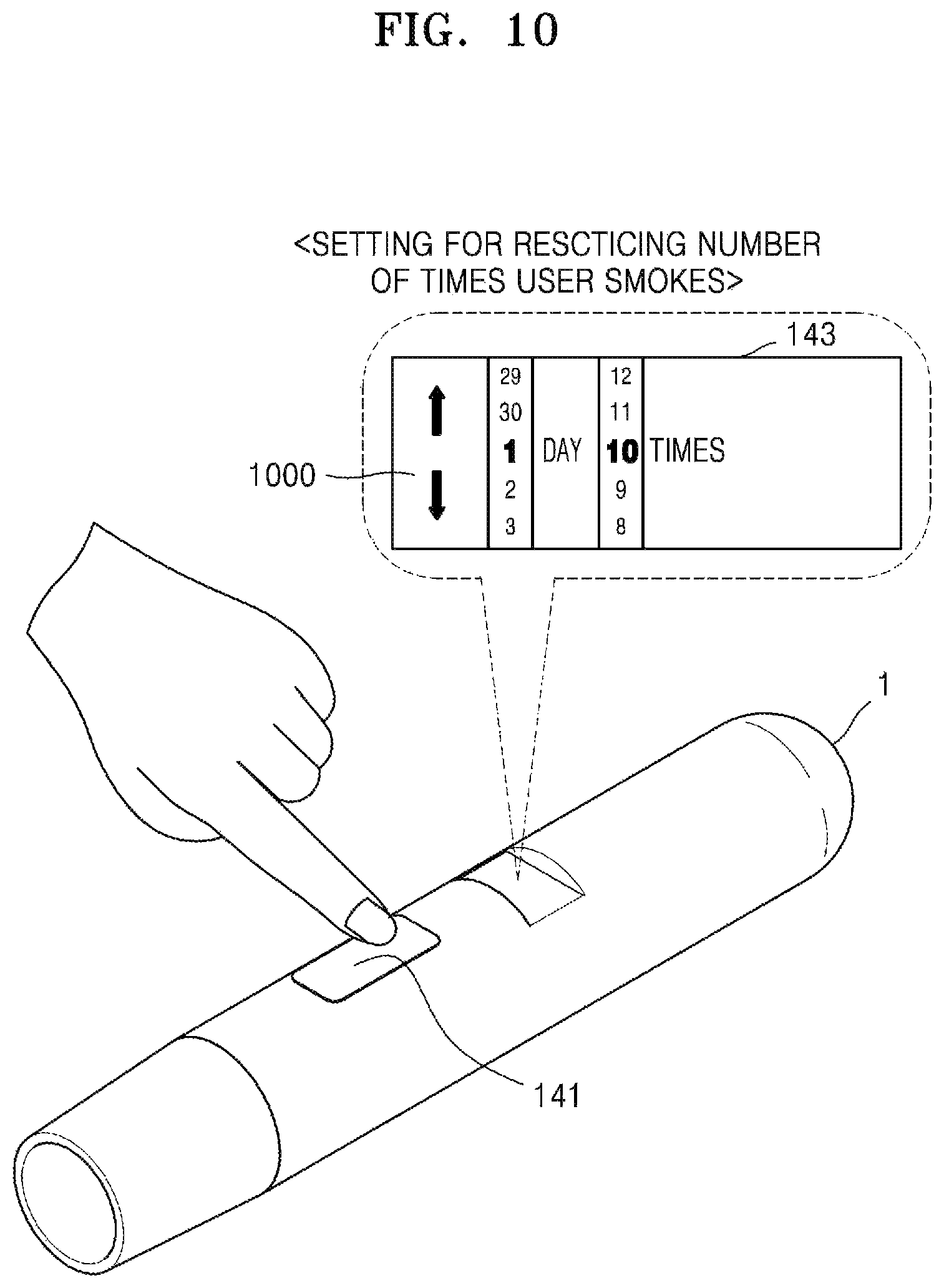 Patent US11771138 Figure 11 – Aerosol generating device and method for providing smoking restriction function in aerosol generating device