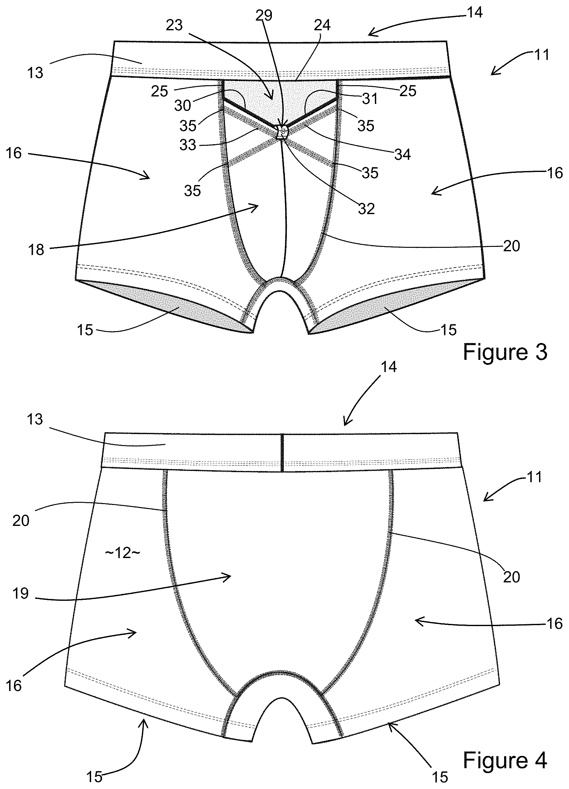 Patent US11771142 Figure 2 – Fabric garment for men
