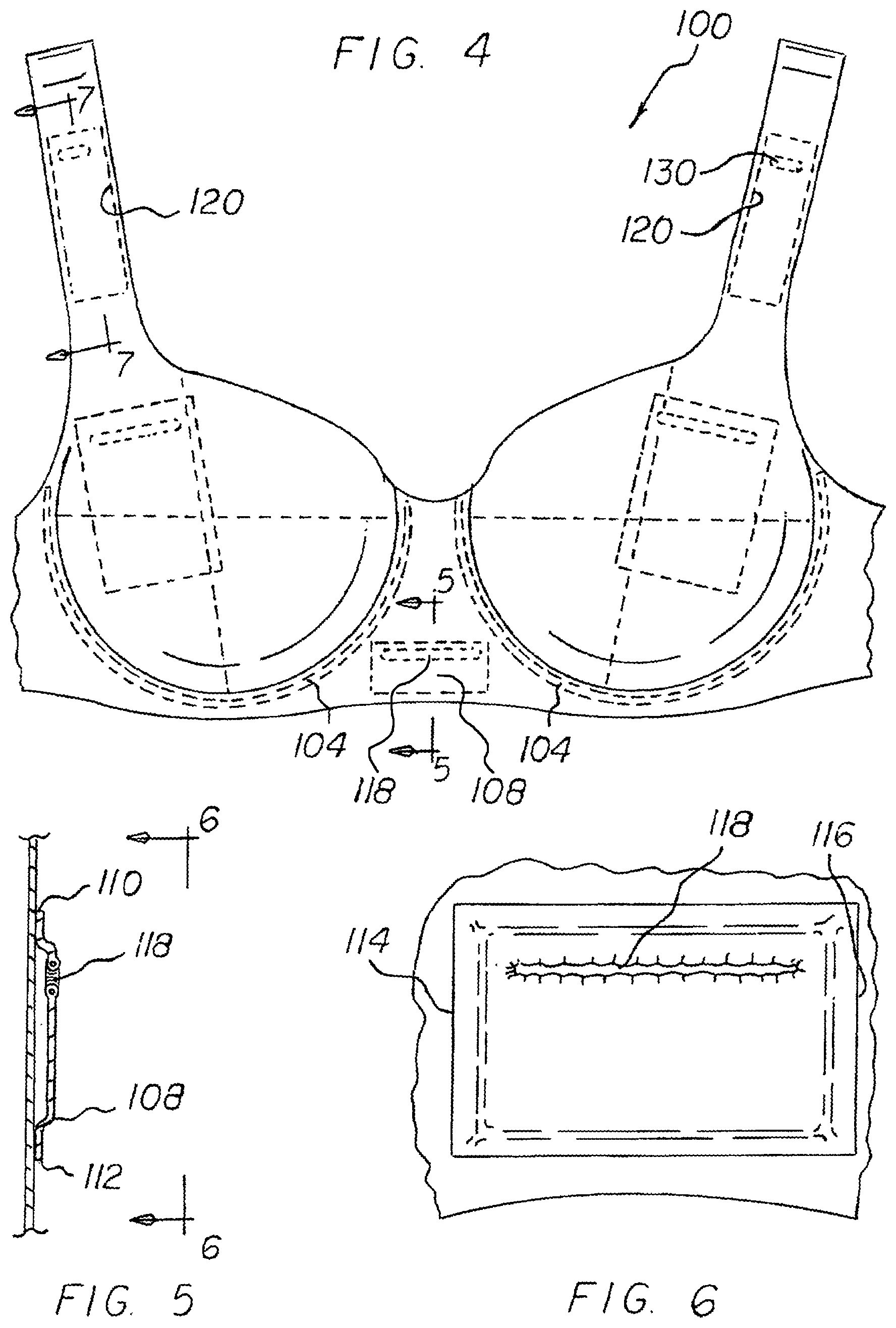 Patent US11771145 Figure 3 – Pocket bra system