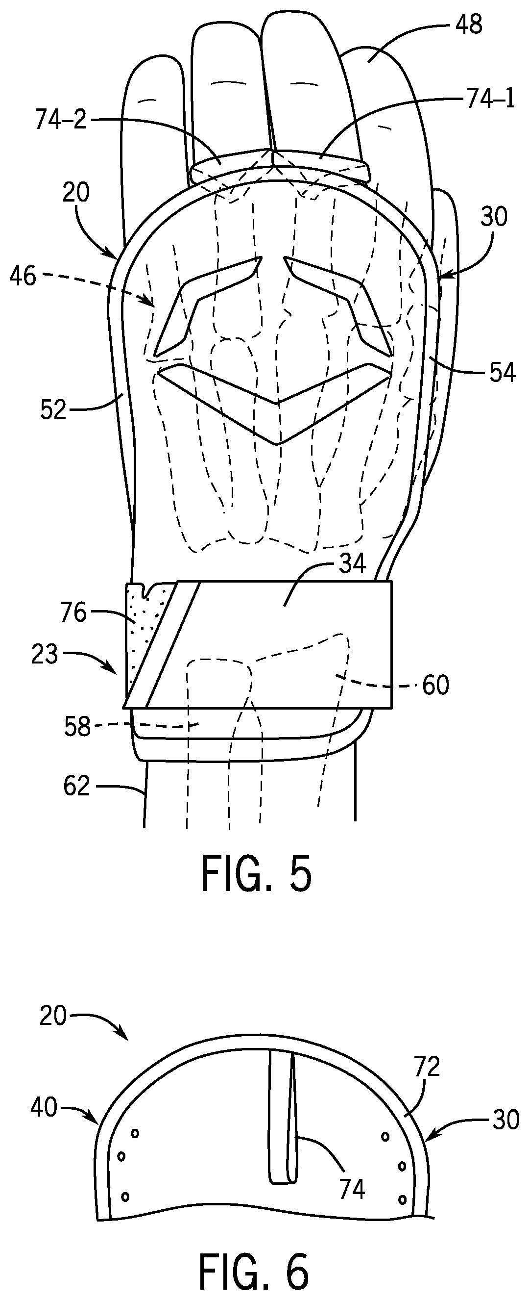 Patent US11771153 Figure 3 – Batter's hand guard