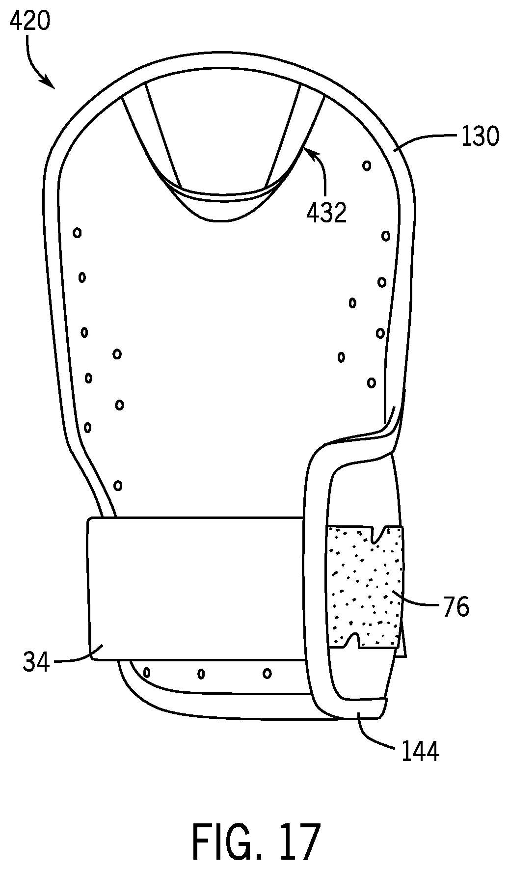 Patent US11771153 Figure 8 – Batter's hand guard