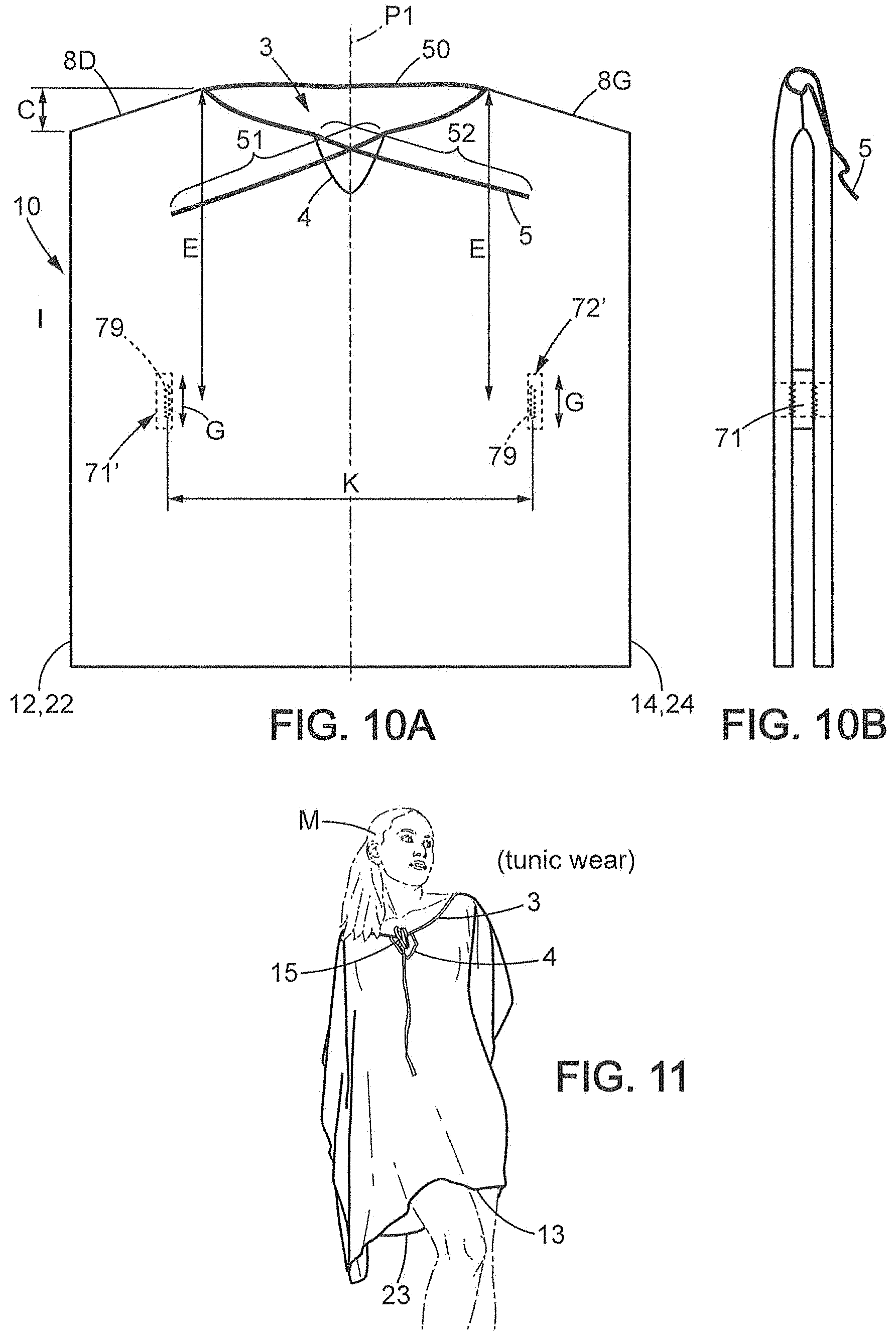 Patent US11771154 Figure 4 – Convertible garment