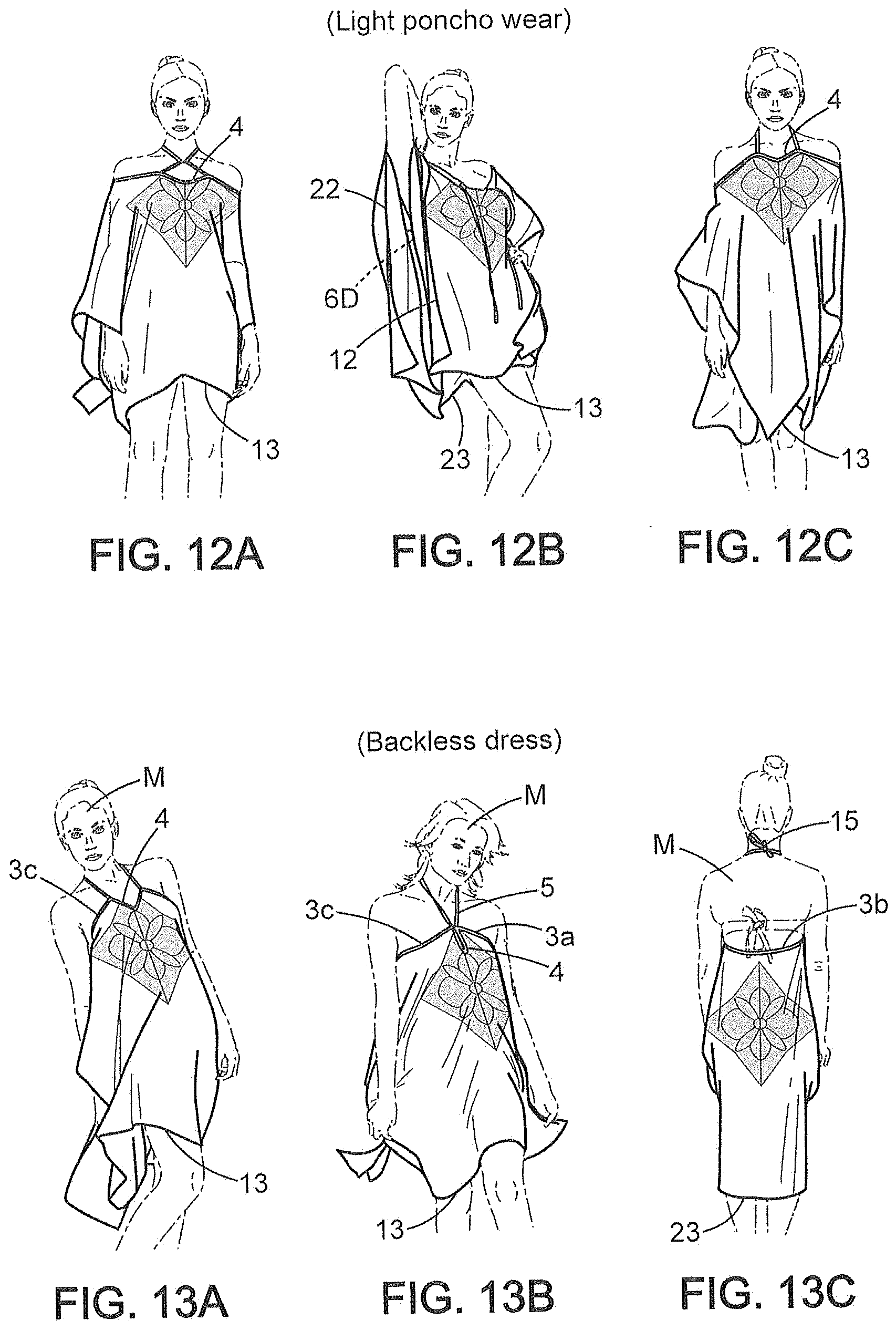 Patent US11771154 Figure 5 – Convertible garment