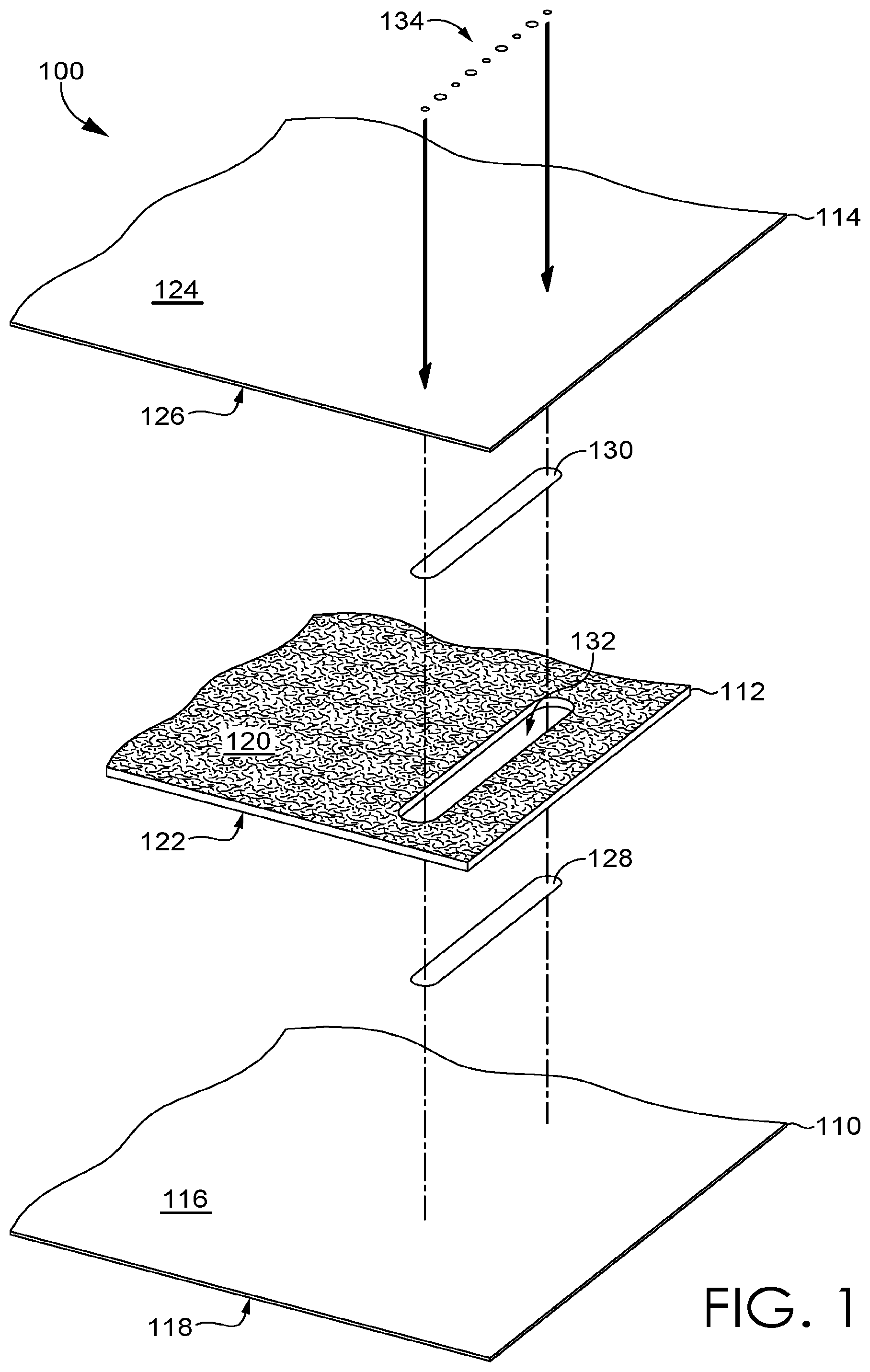 Patent US11771156 Figure 1 – Insulated vented garment formed using non-woven polymer sheets