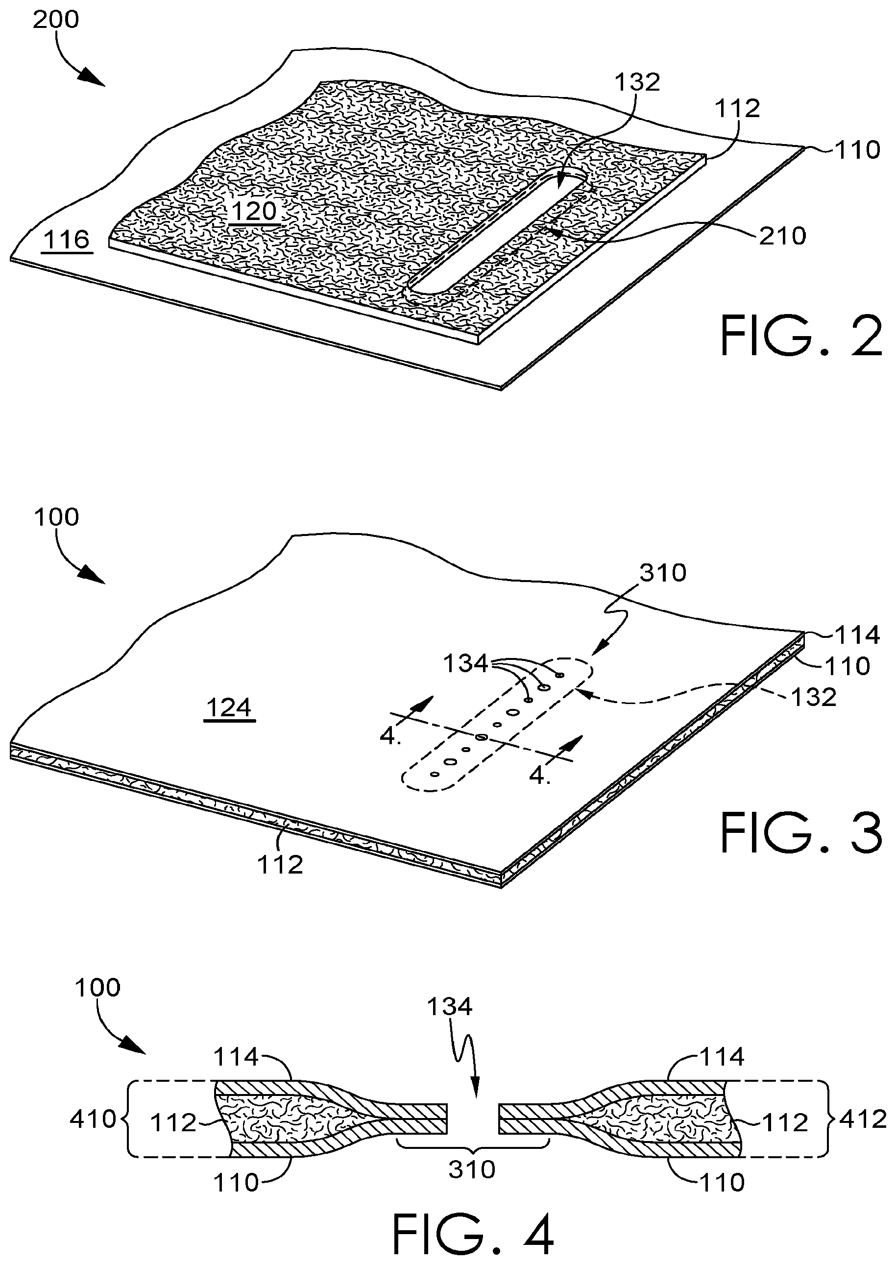 Patent US11771156 Figure 2 – Insulated vented garment formed using non-woven polymer sheets