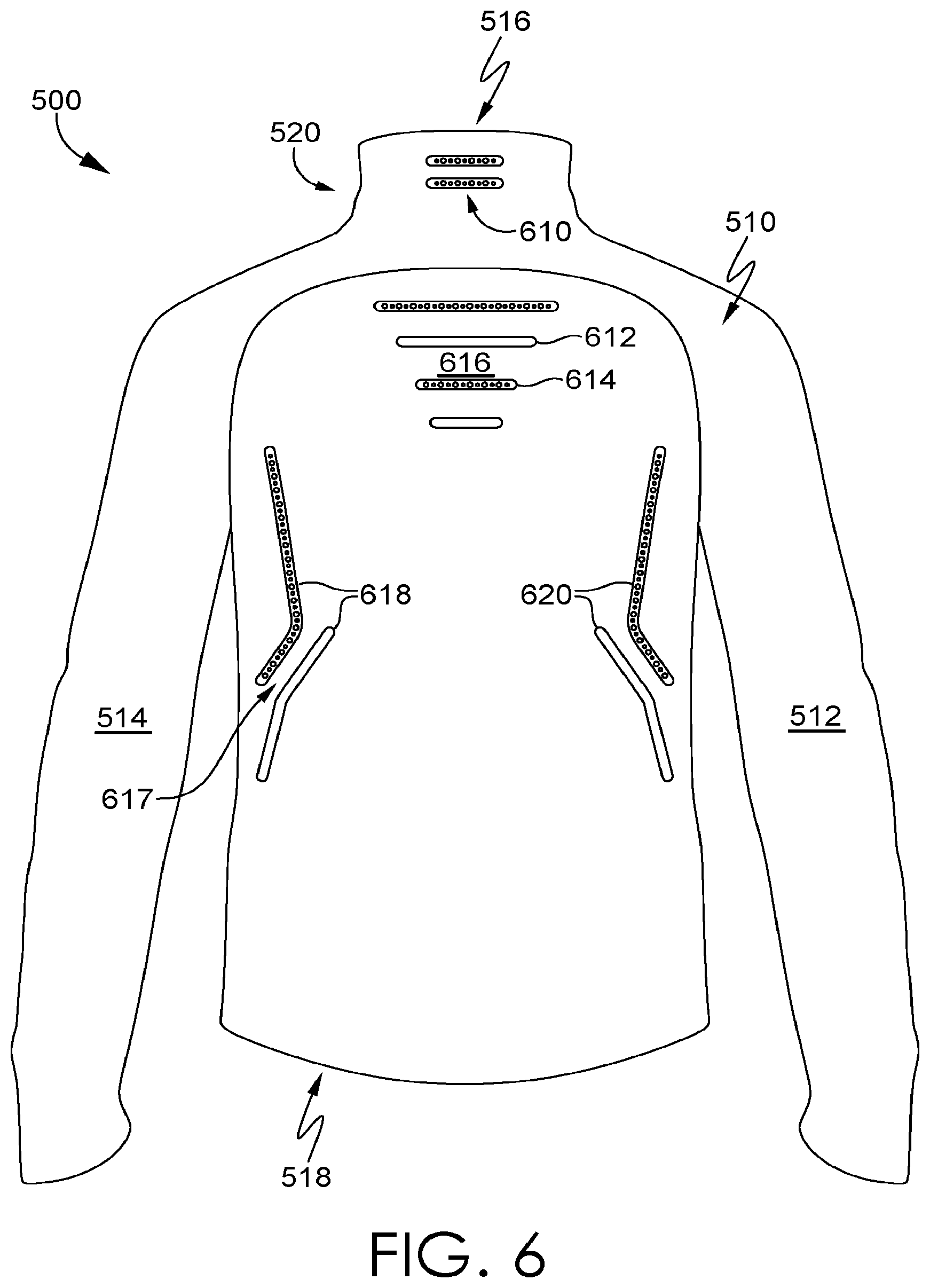 Patent US11771156 Figure 4 – Insulated vented garment formed using non-woven polymer sheets
