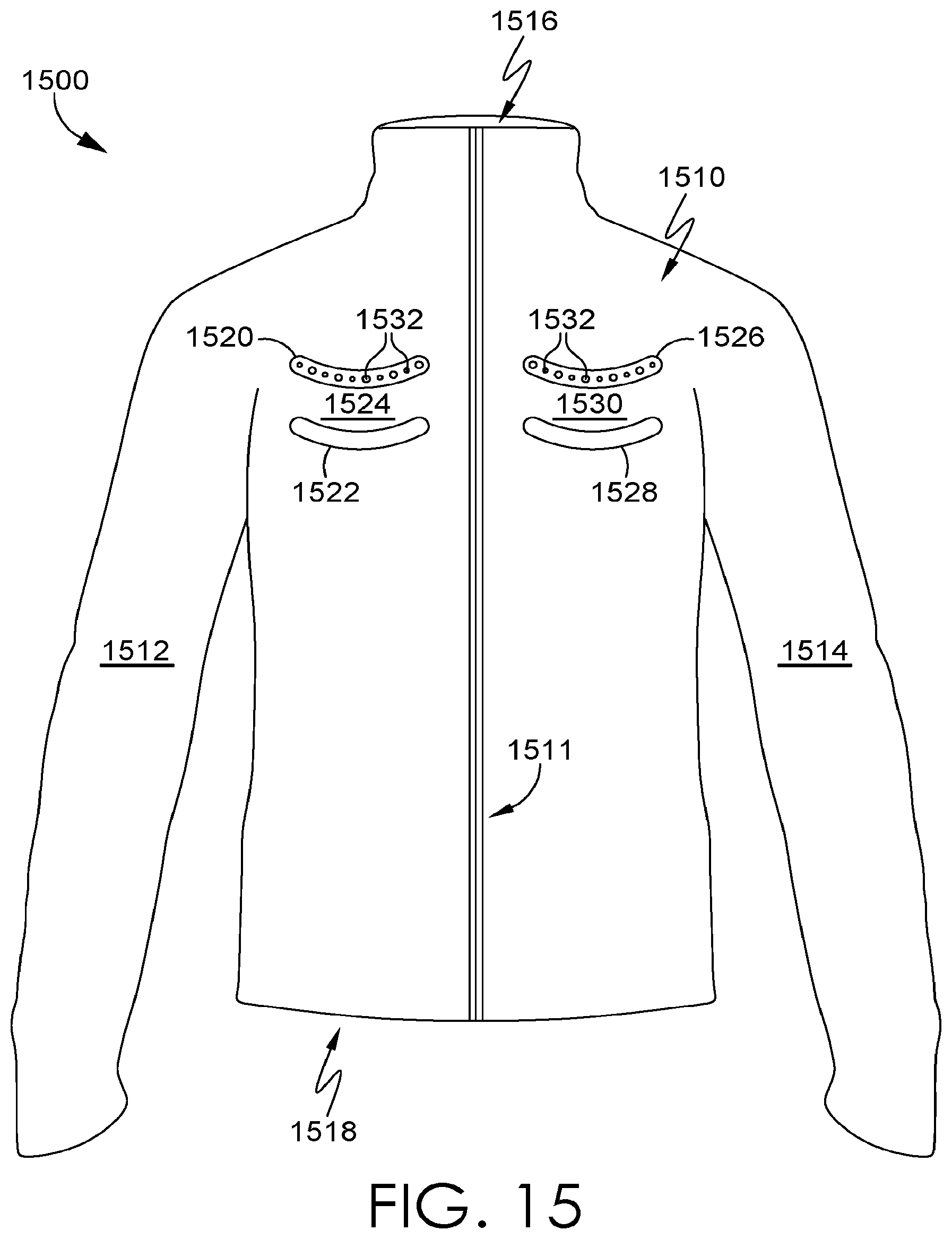 Patent US11771156 Figure 12 – Insulated vented garment formed using non-woven polymer sheets