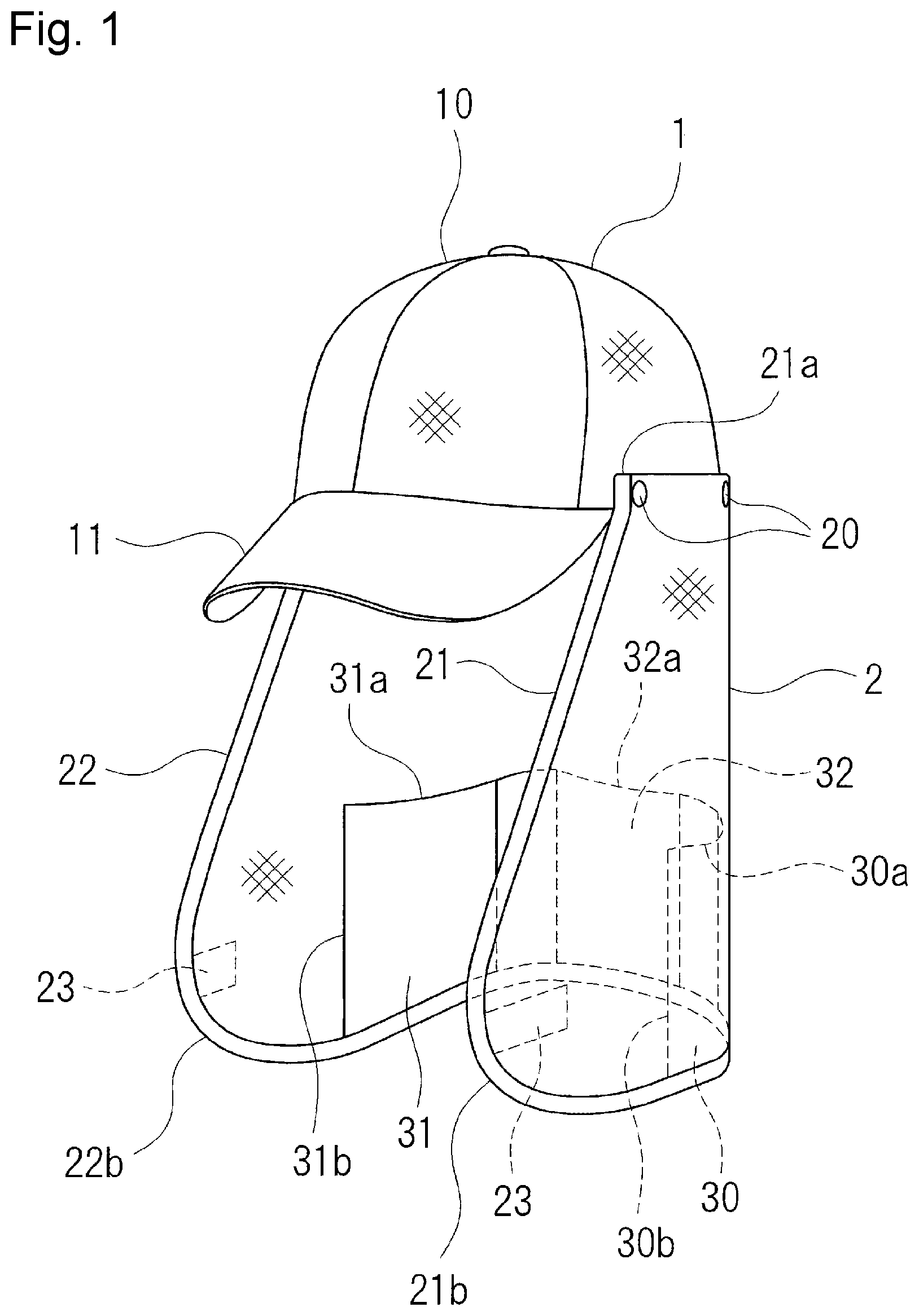 Patent US11771161 Figure 1 – Headgear