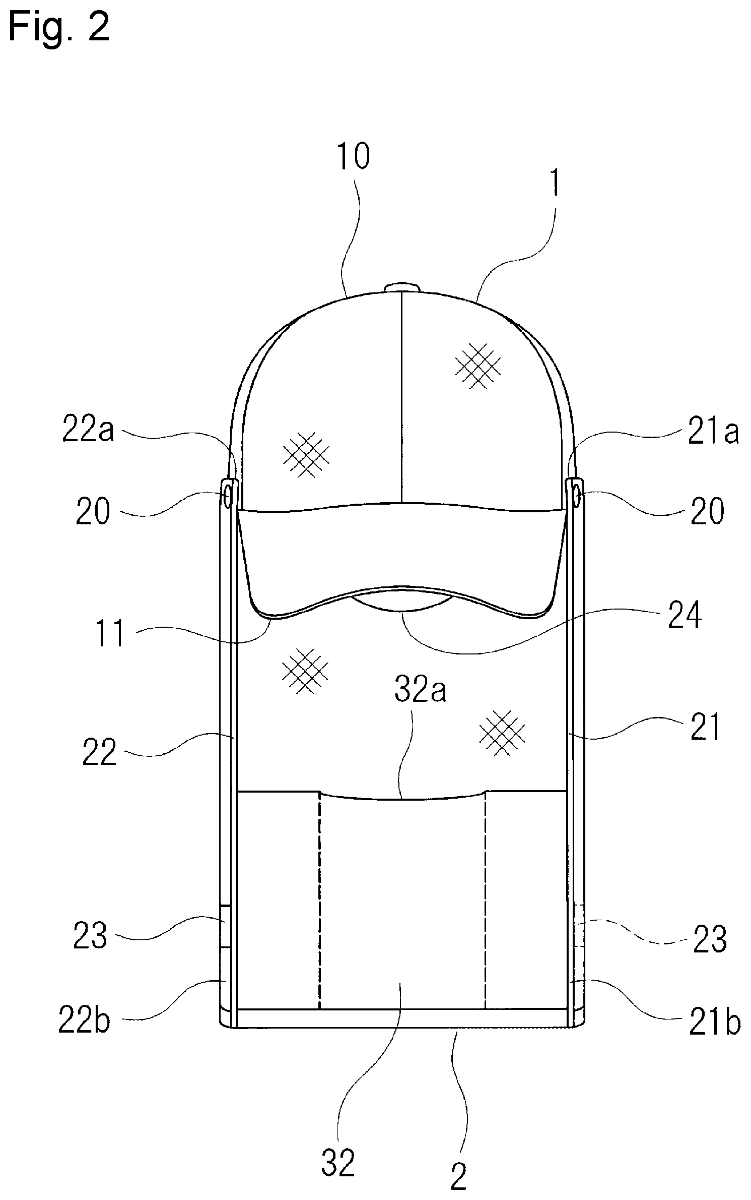 Patent US11771161 Figure 2 – Headgear