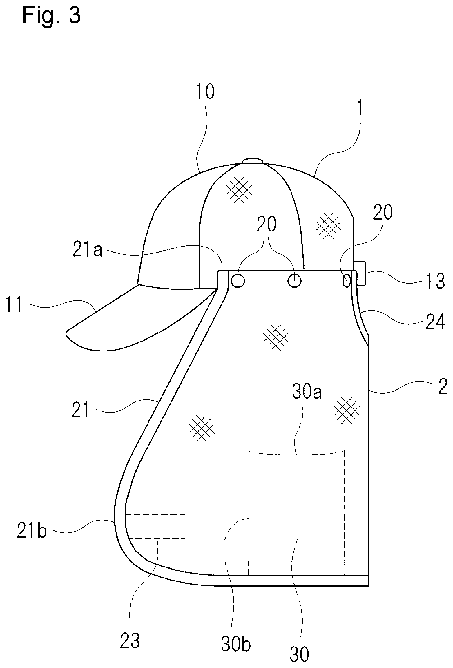Patent US11771161 Figure 3 – Headgear