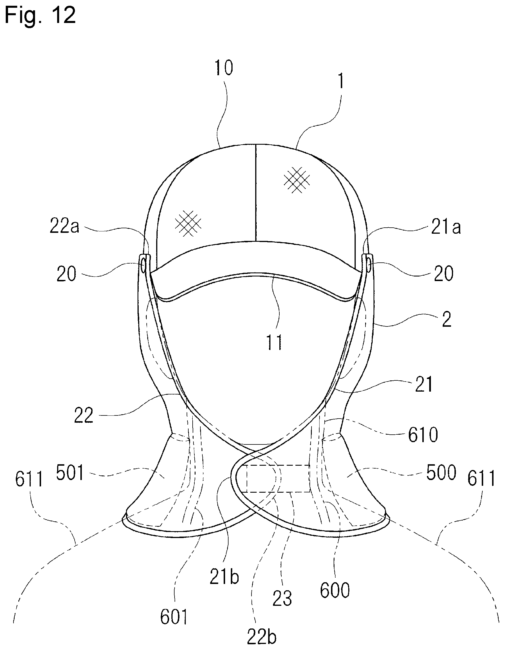 Patent US11771161 Figure 12 – Headgear