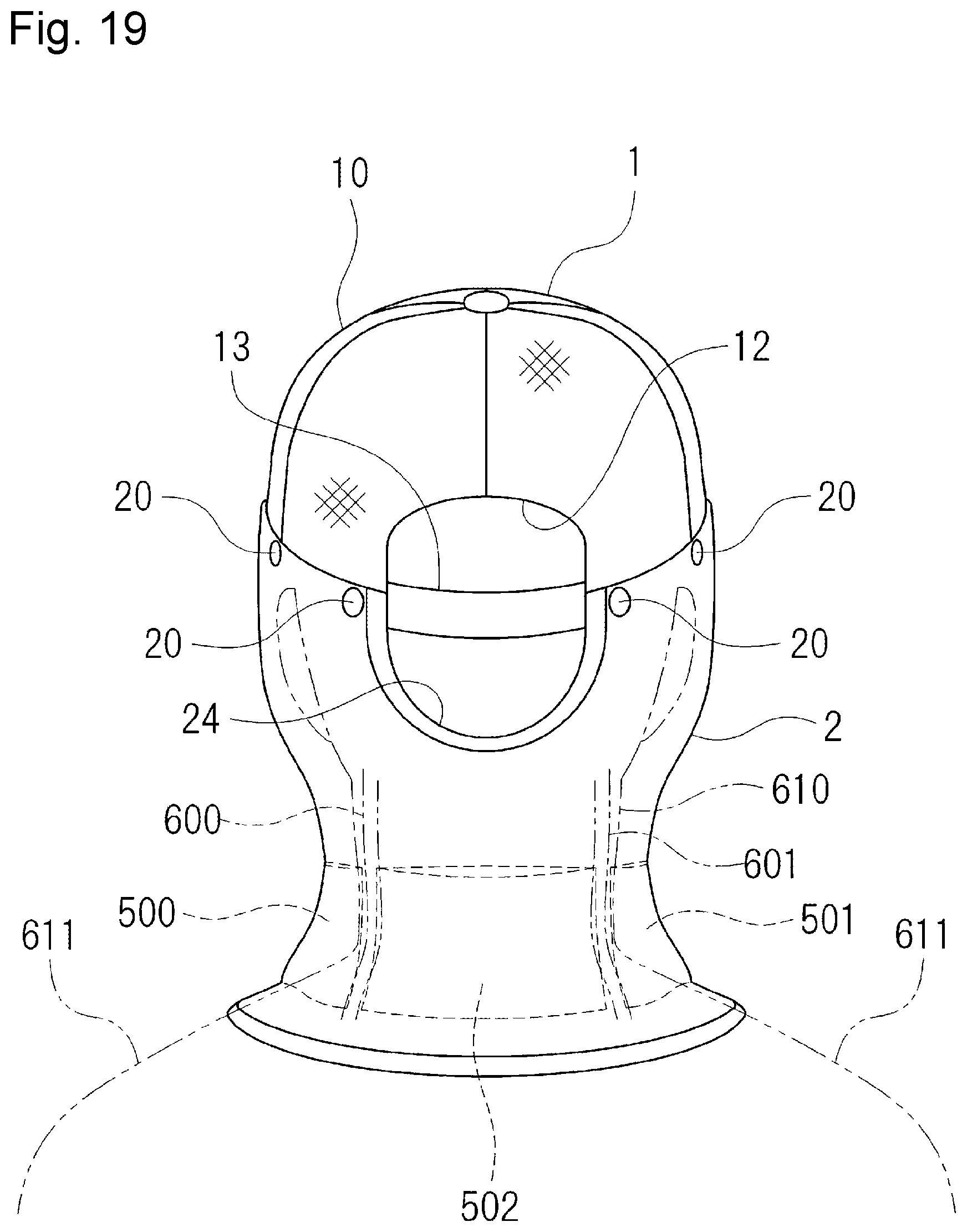 Patent US11771161 Figure 19 – Headgear