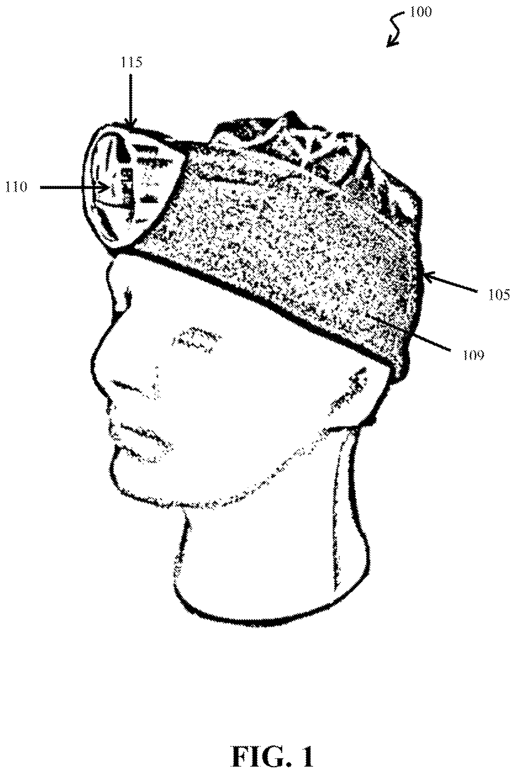 Patent US11771162 Figure 1 – Test environment monitoring device for online proctoring