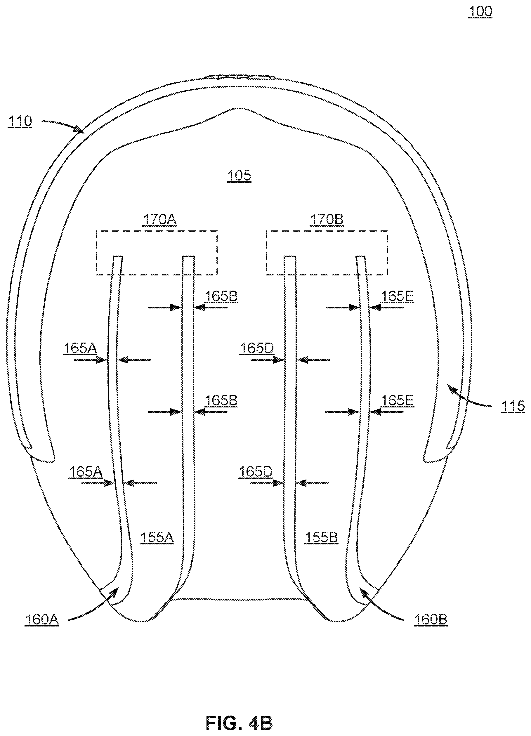 Patent US11771165 Figure 9 – Helmet with flexible structure for improved force attenuation