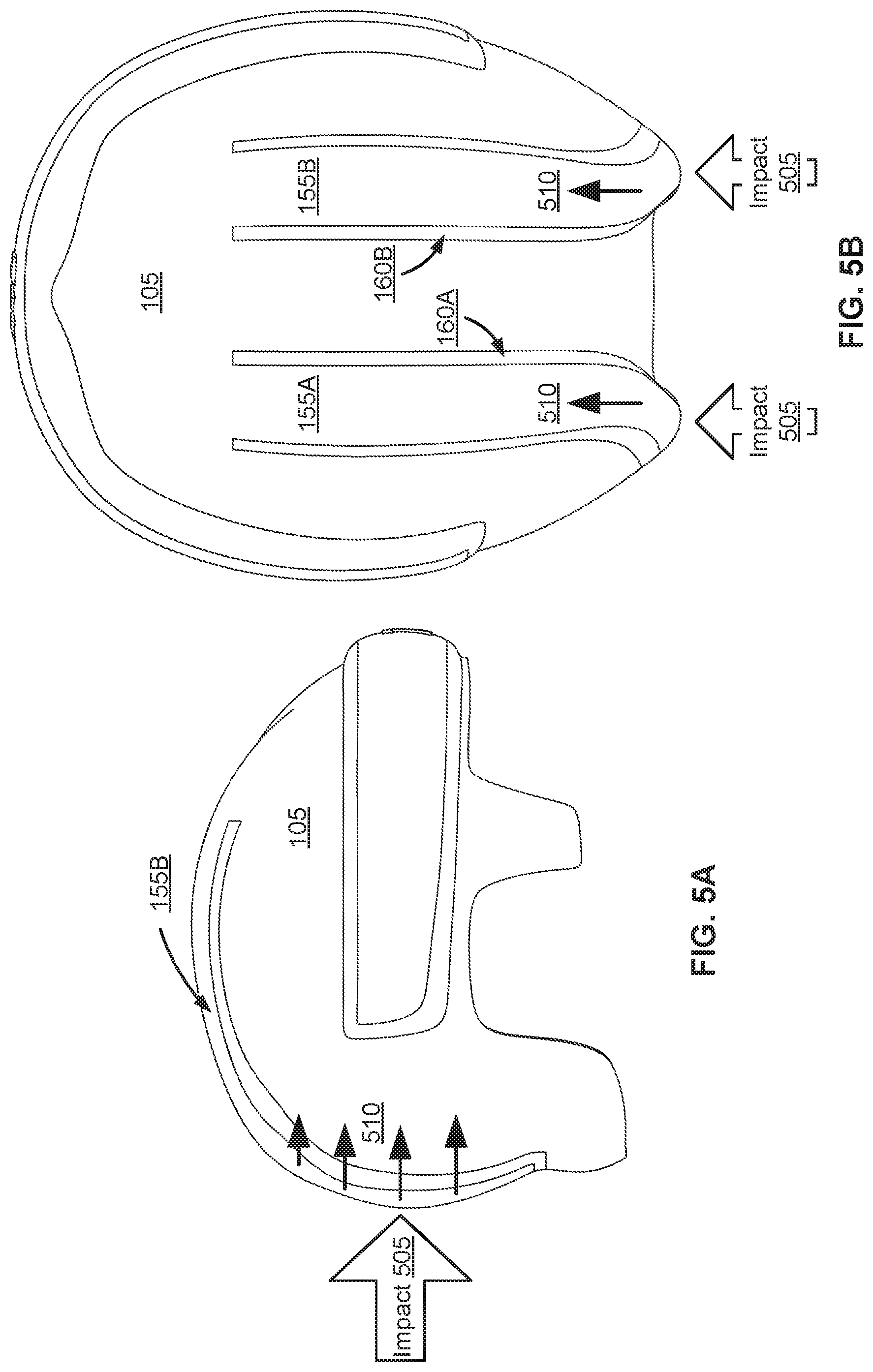 Patent US11771165 Figure 11 – Helmet with flexible structure for improved force attenuation