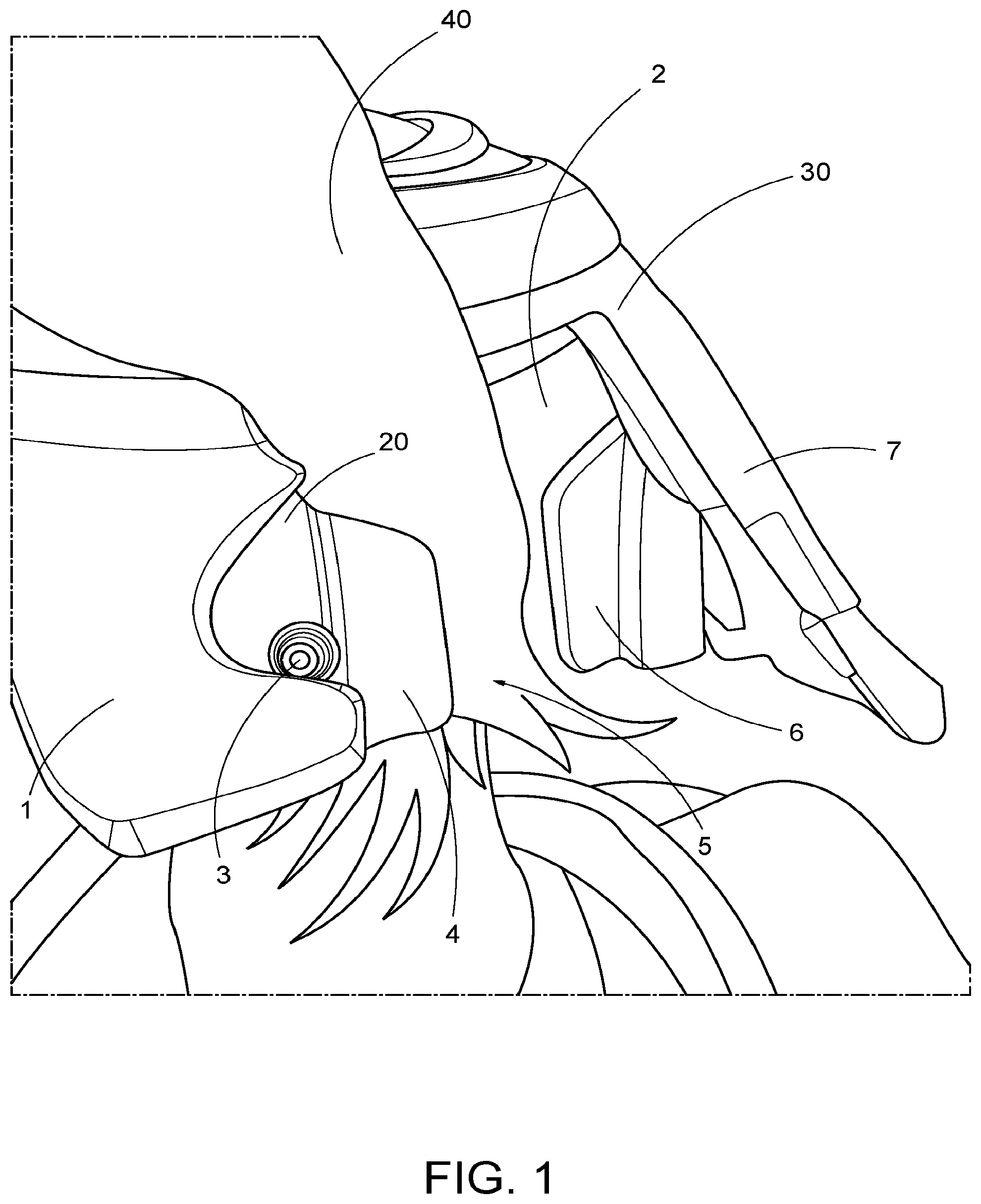 Patent US11771166 — Soft athletic helmet and rear closure mechanism — Figure 1