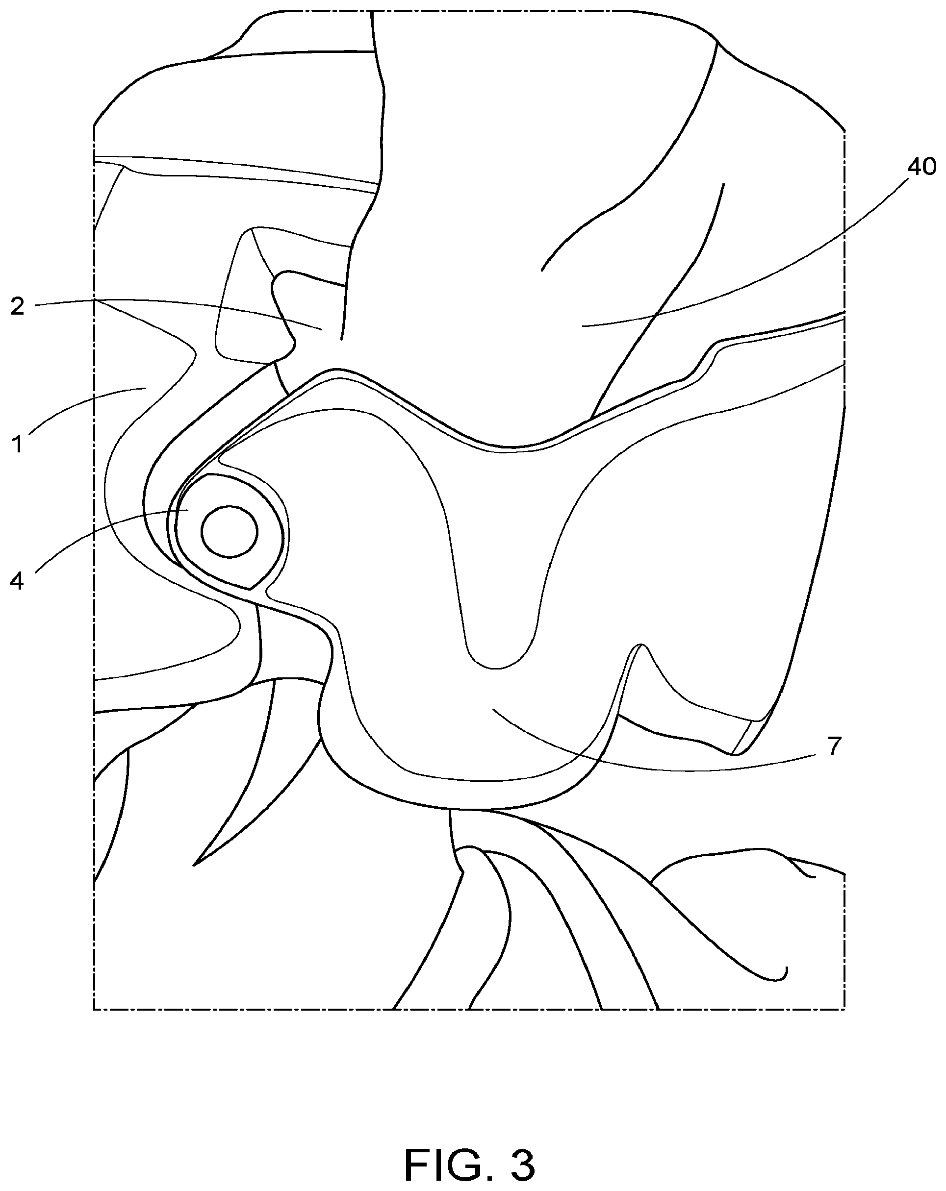 Patent US11771166 Figure 3 – Soft athletic helmet and rear closure mechanism