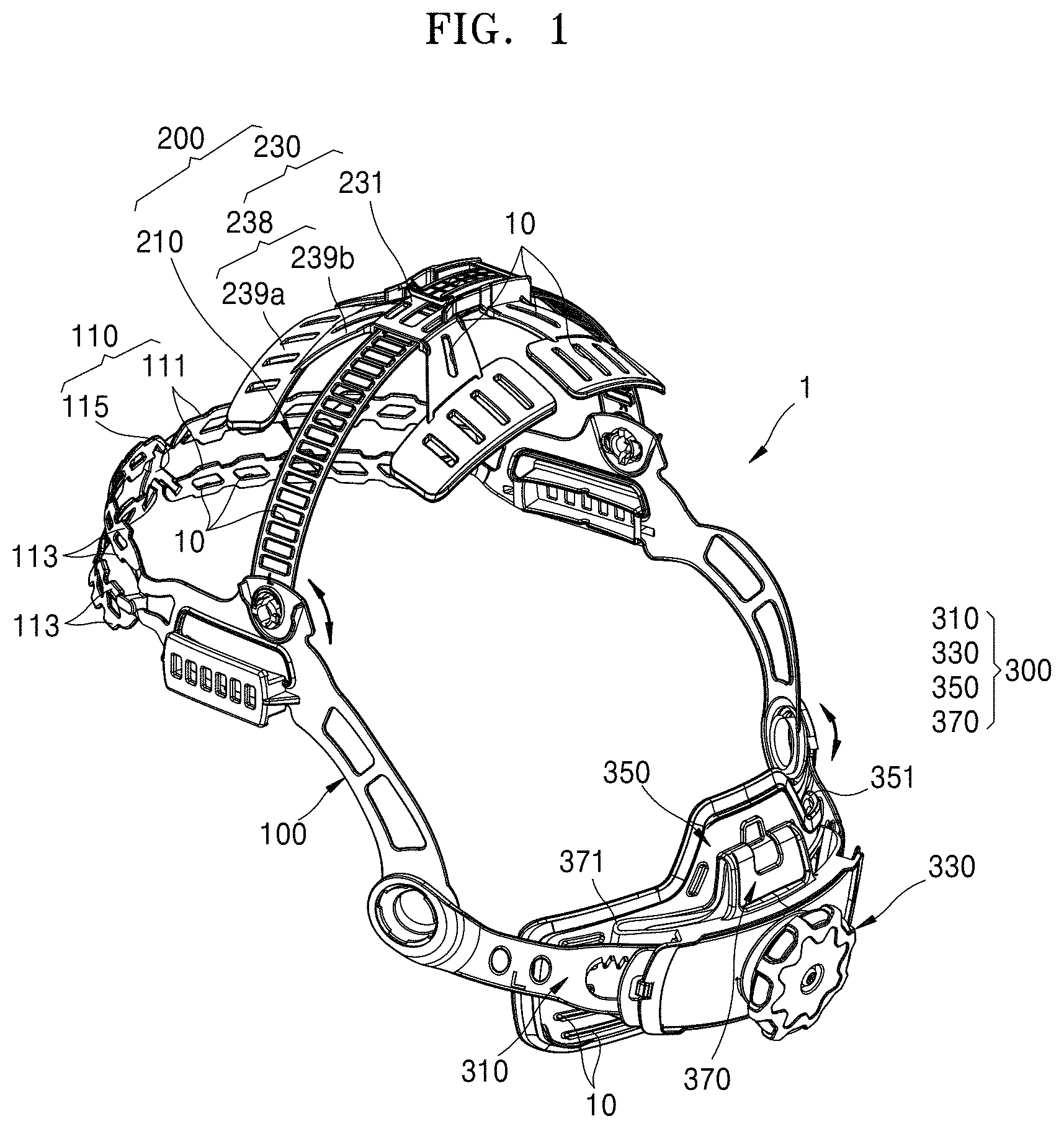 Patent US11771168 Figure 1 – Head band