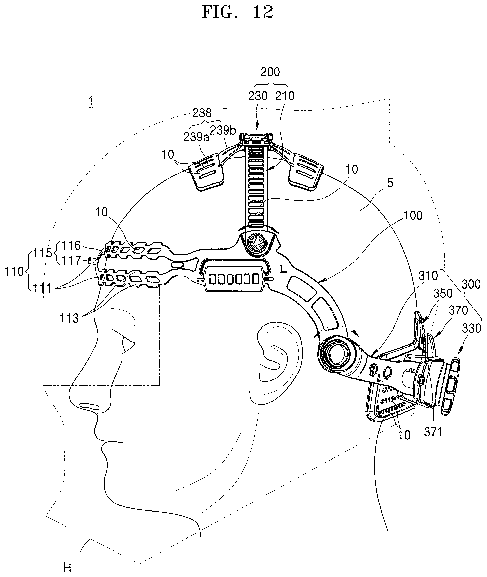 Patent US11771168 Figure 19 – Head band