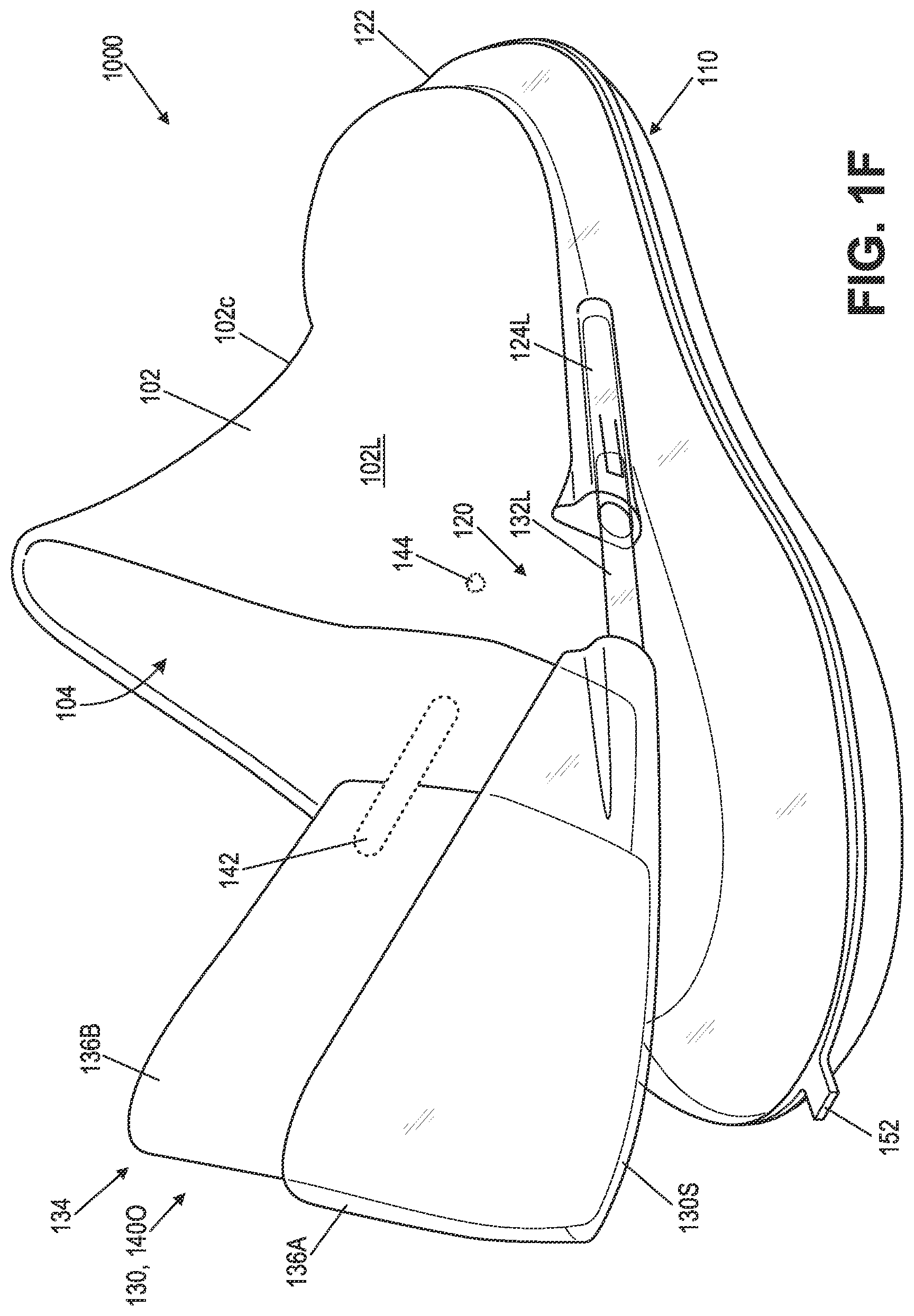 Patent US11771170 Figure 6 – Articles of footwear and other foot-receiving devices having rearward translating heel components