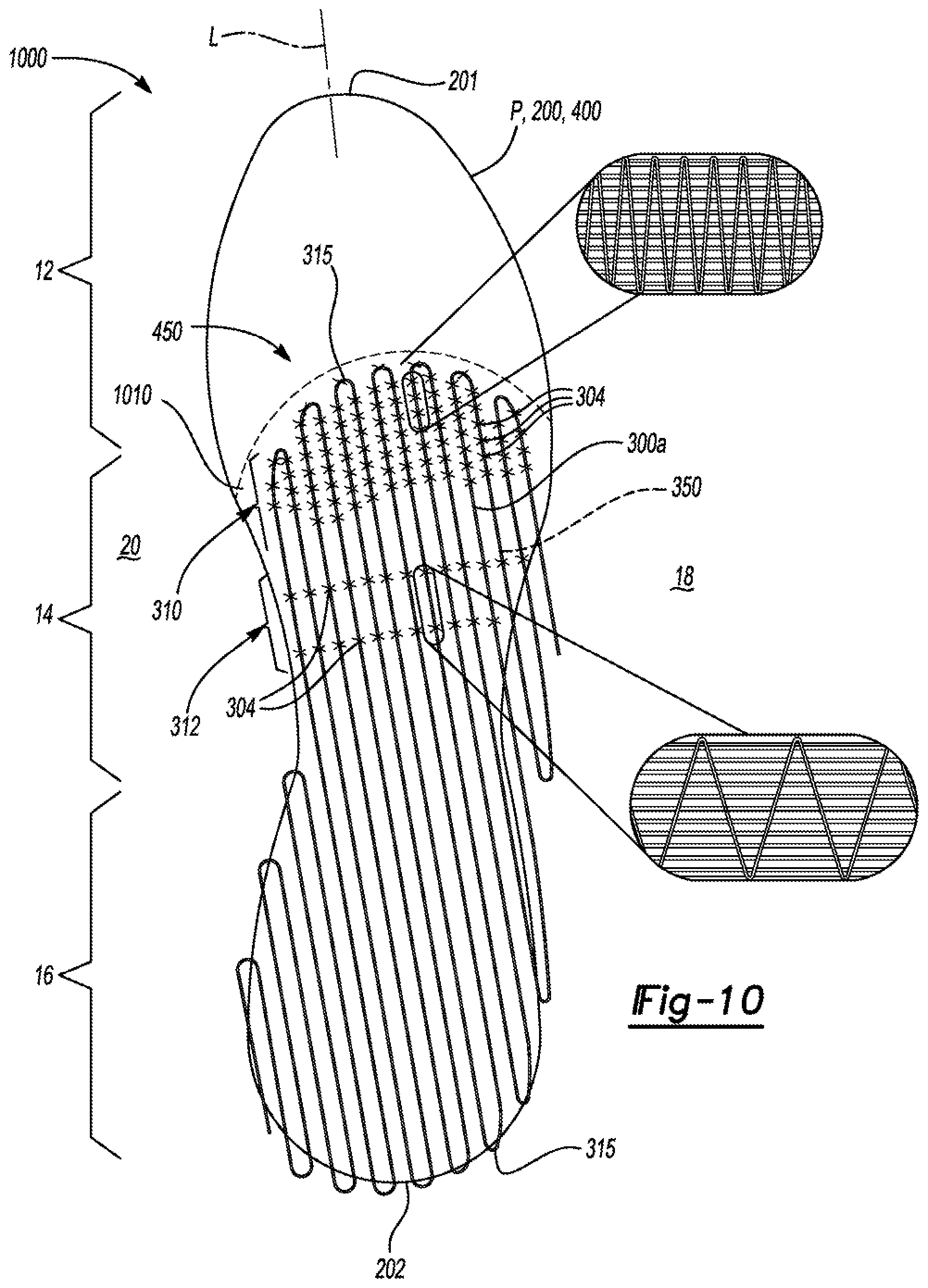 Patent US11771171 Figure 7 – Composite plate for an article of footwear