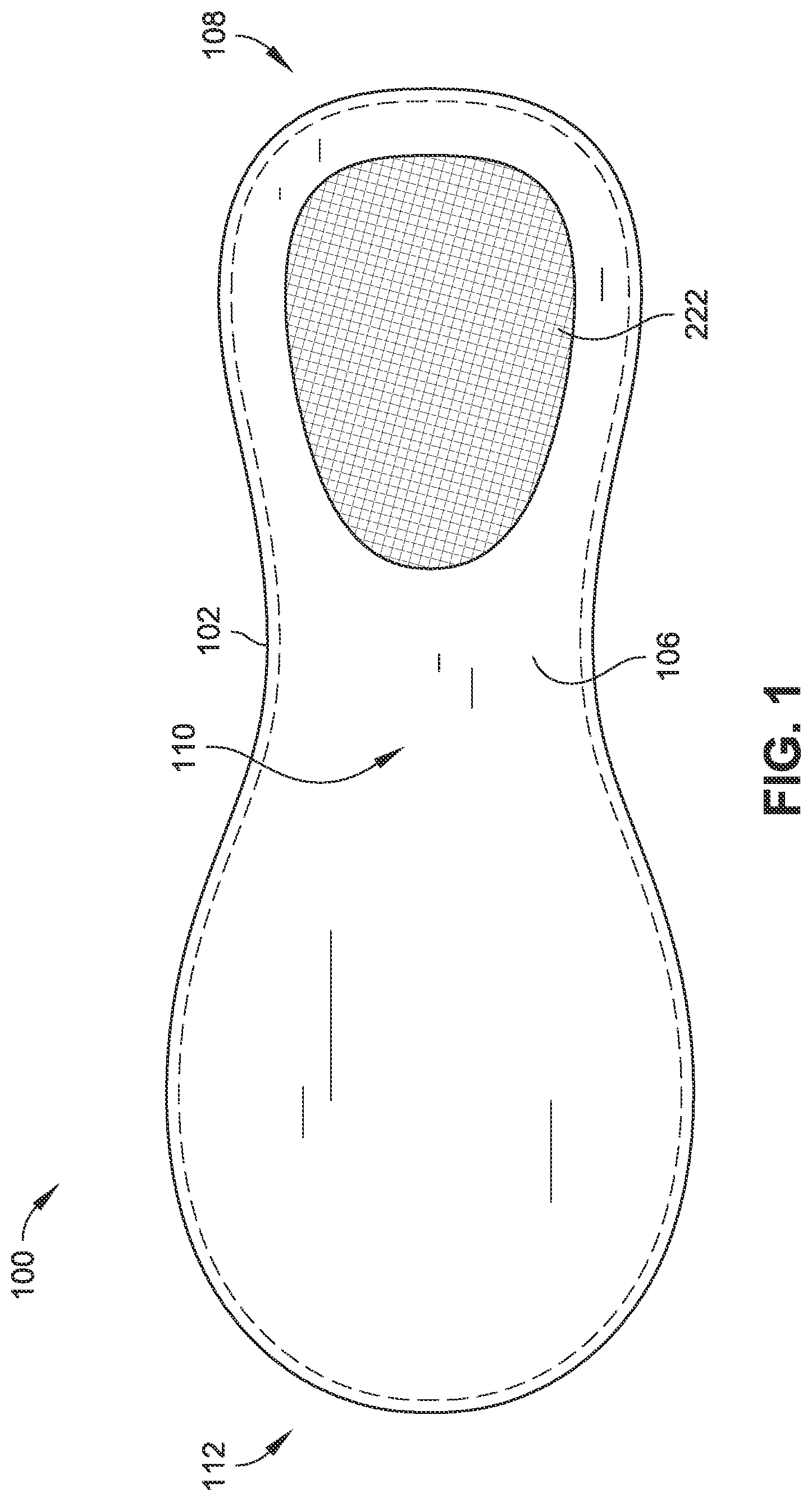 Patent US11771173 Figure 1 – Footwear with fluid distribution