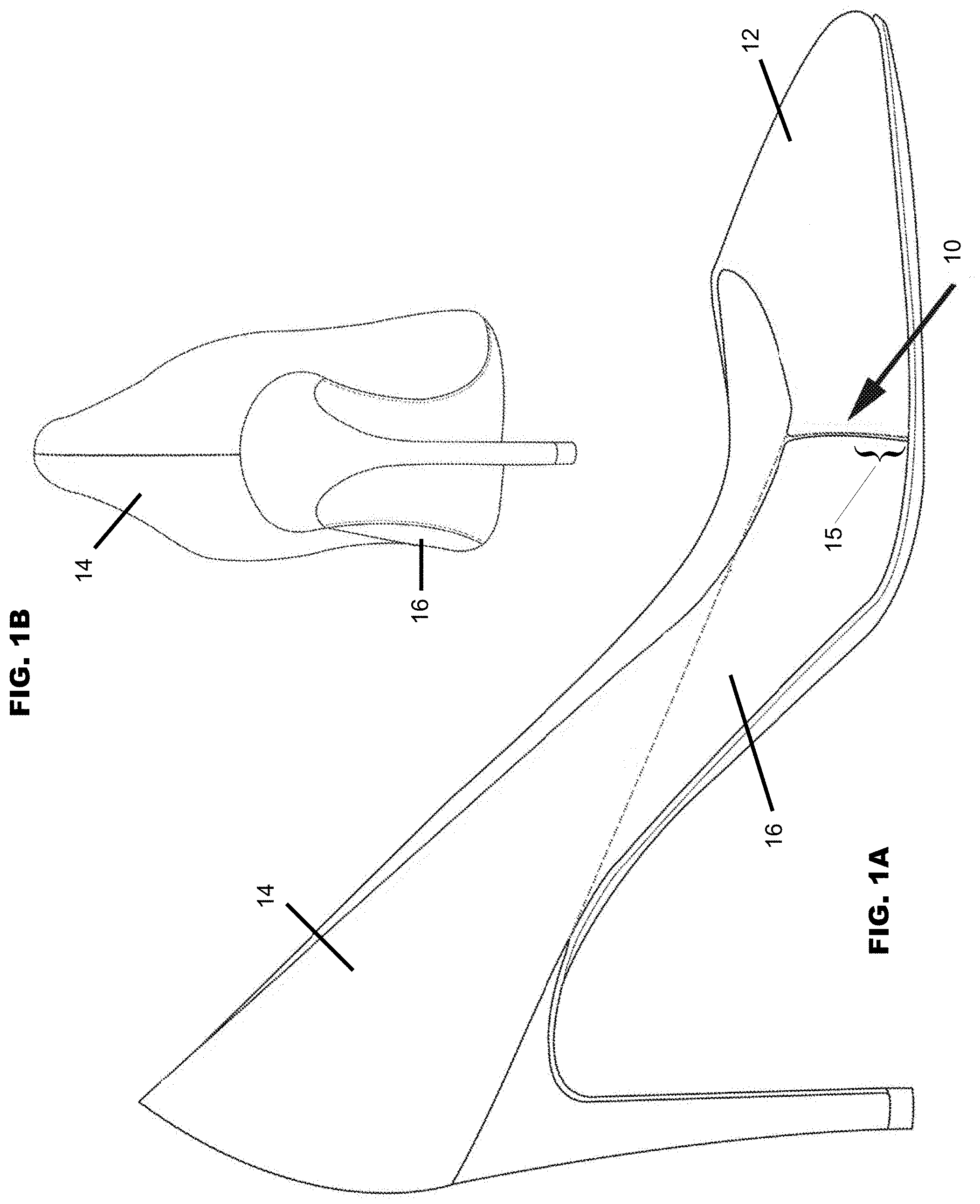 Patent US11771177 — Shoe with flexible upper — Figure 1
