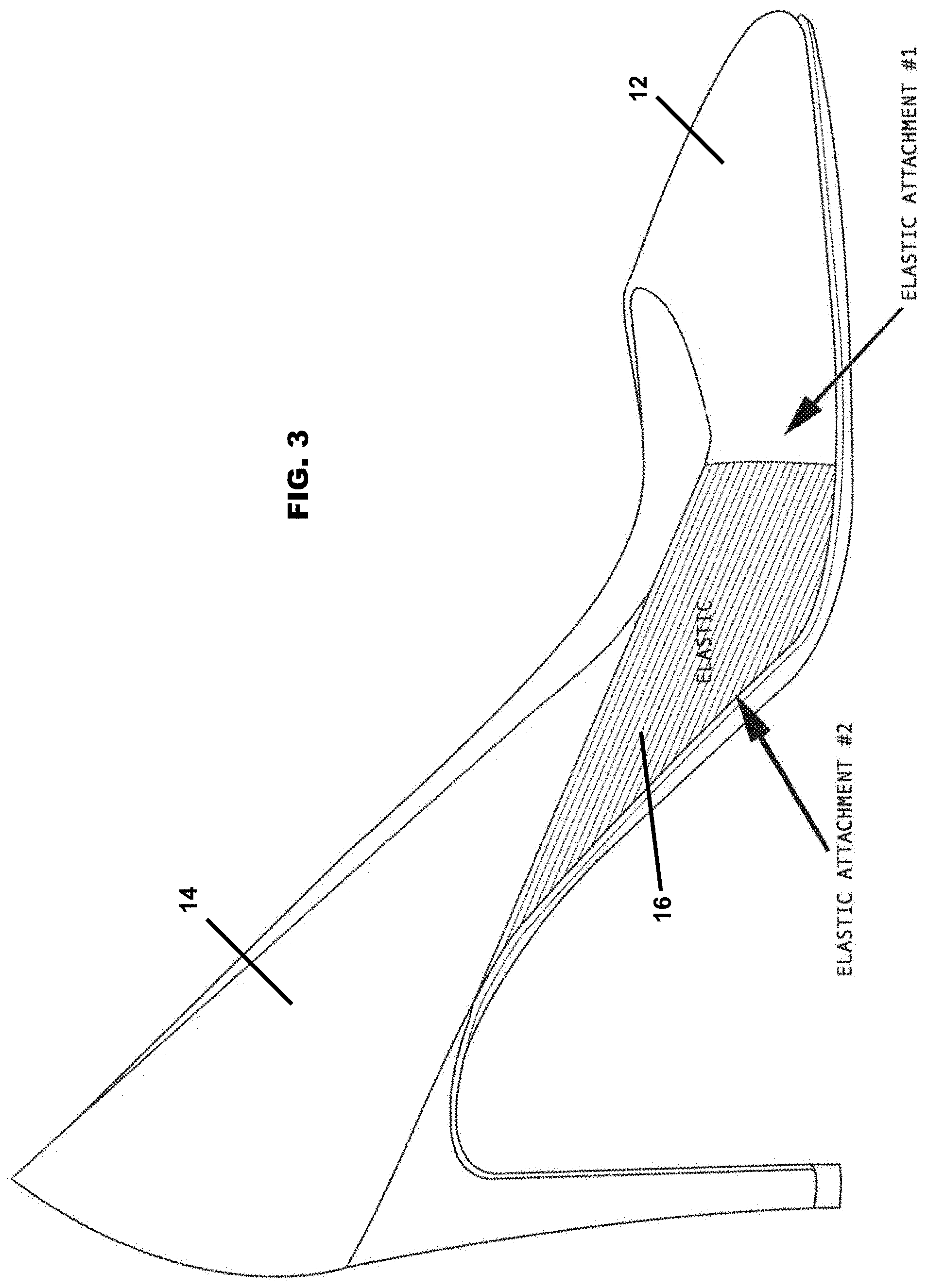 Patent US11771177 Figure 5 – Shoe with flexible upper