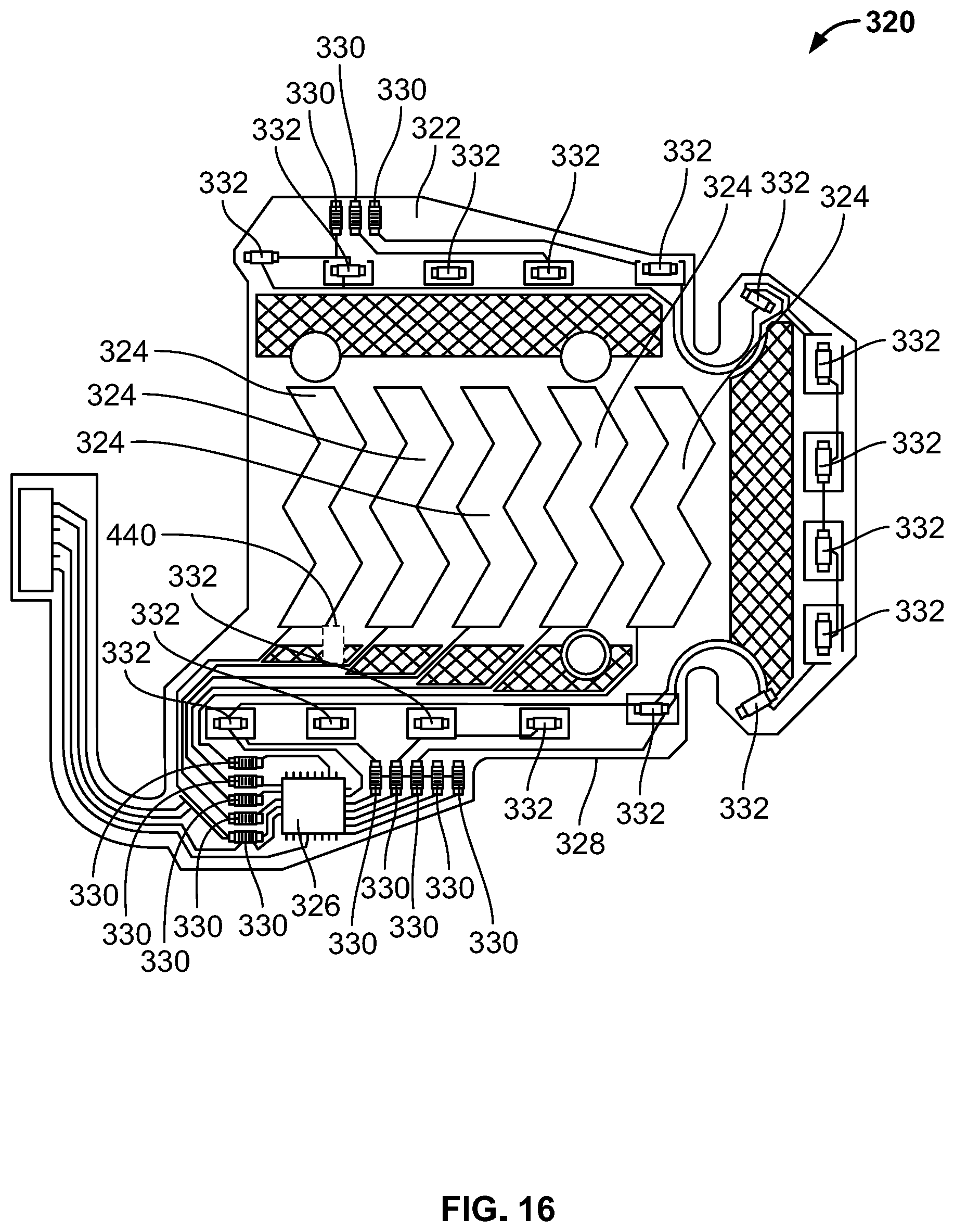 Patent US11771180 Figure 16 – Article of footwear having an automatic lacing system