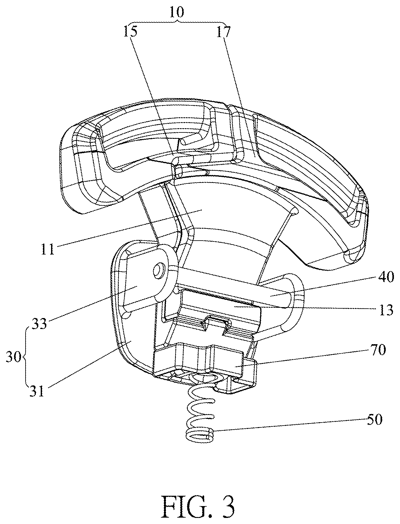 Patent US11771181 Figure 3 – Buckle assembly