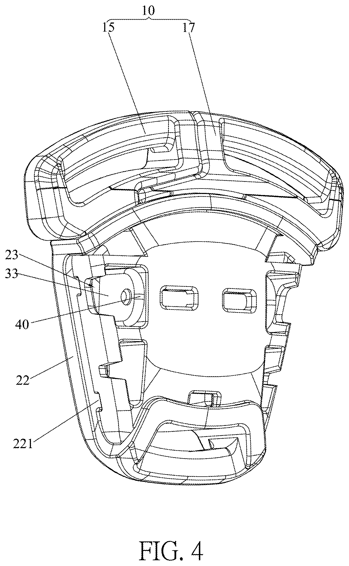 Patent US11771181 Figure 4 – Buckle assembly