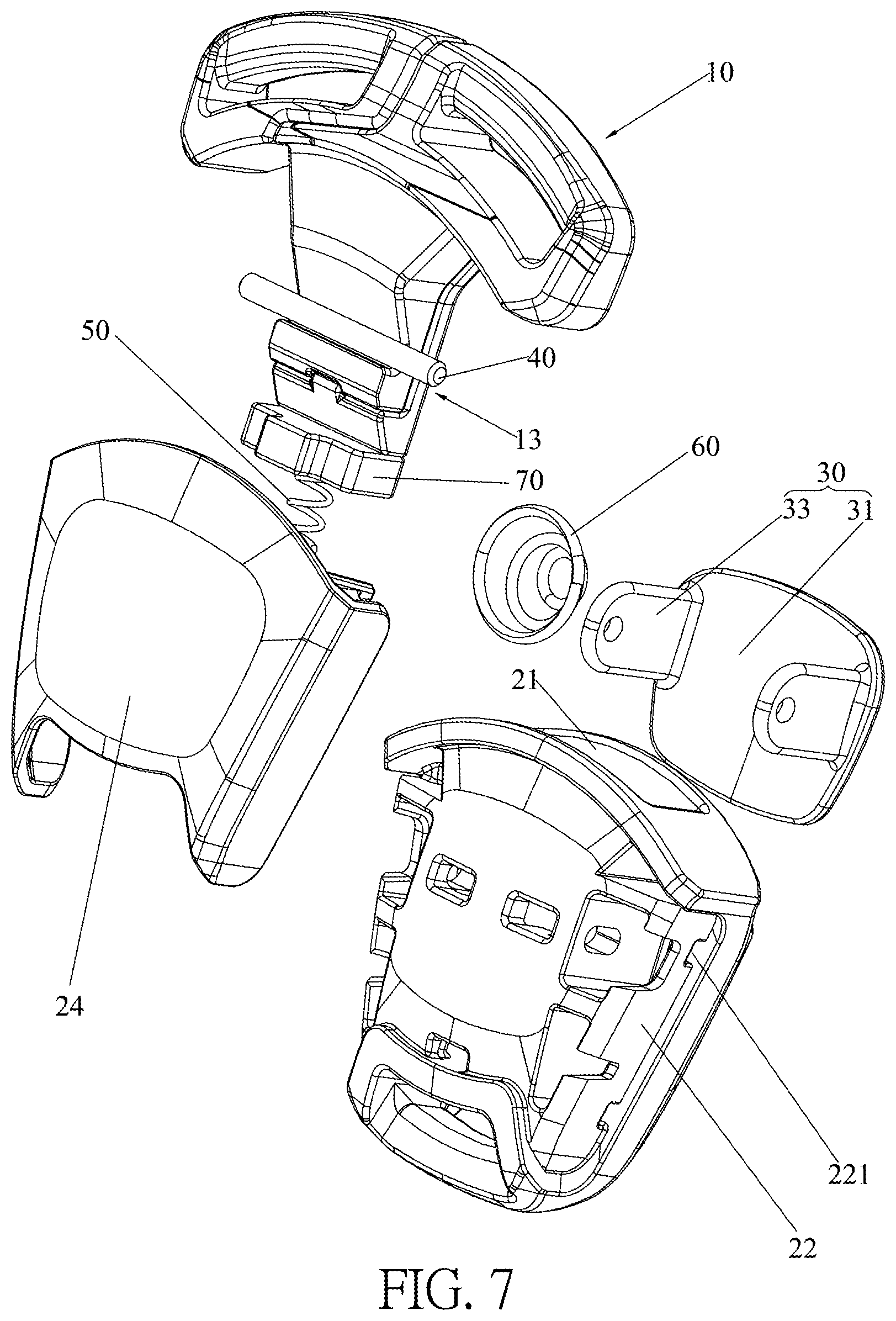 Patent US11771181 Figure 7 – Buckle assembly