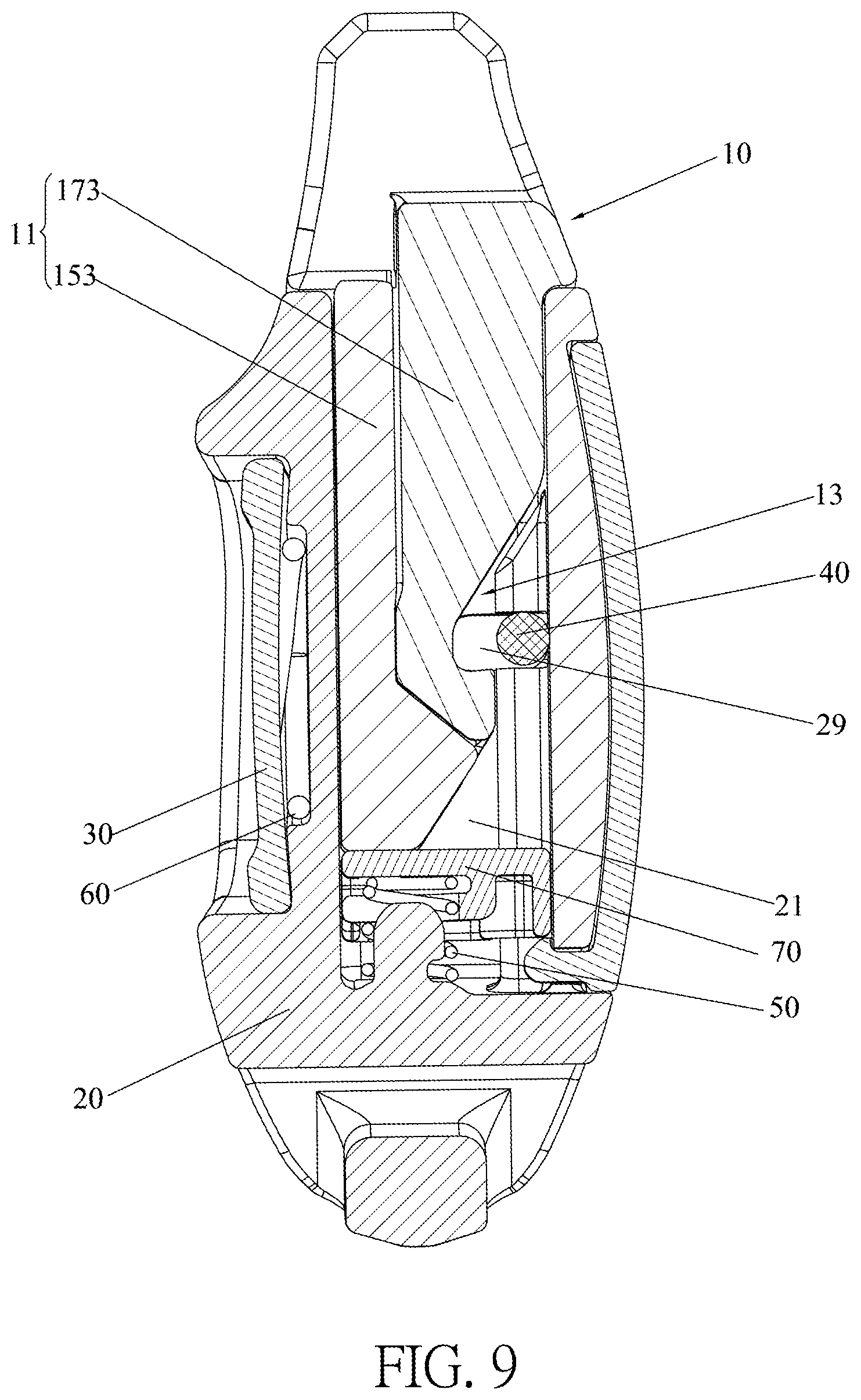 Patent US11771181 Figure 9 – Buckle assembly