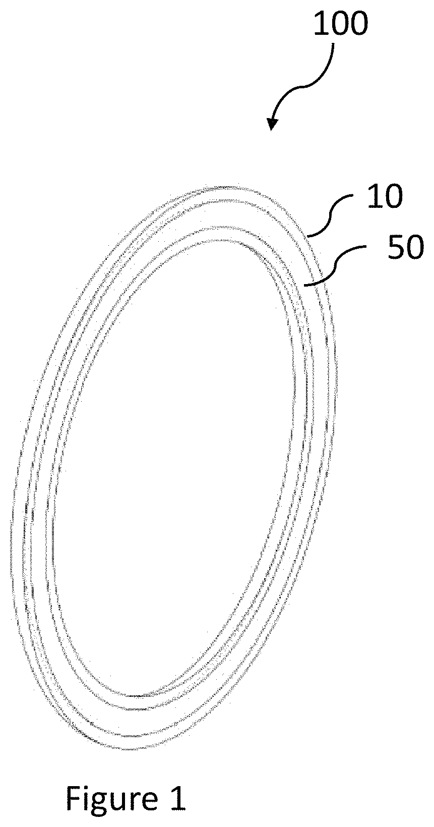 Patent US11771184 Figure 1 – Jewelry with non-precious metallic core and process for producing