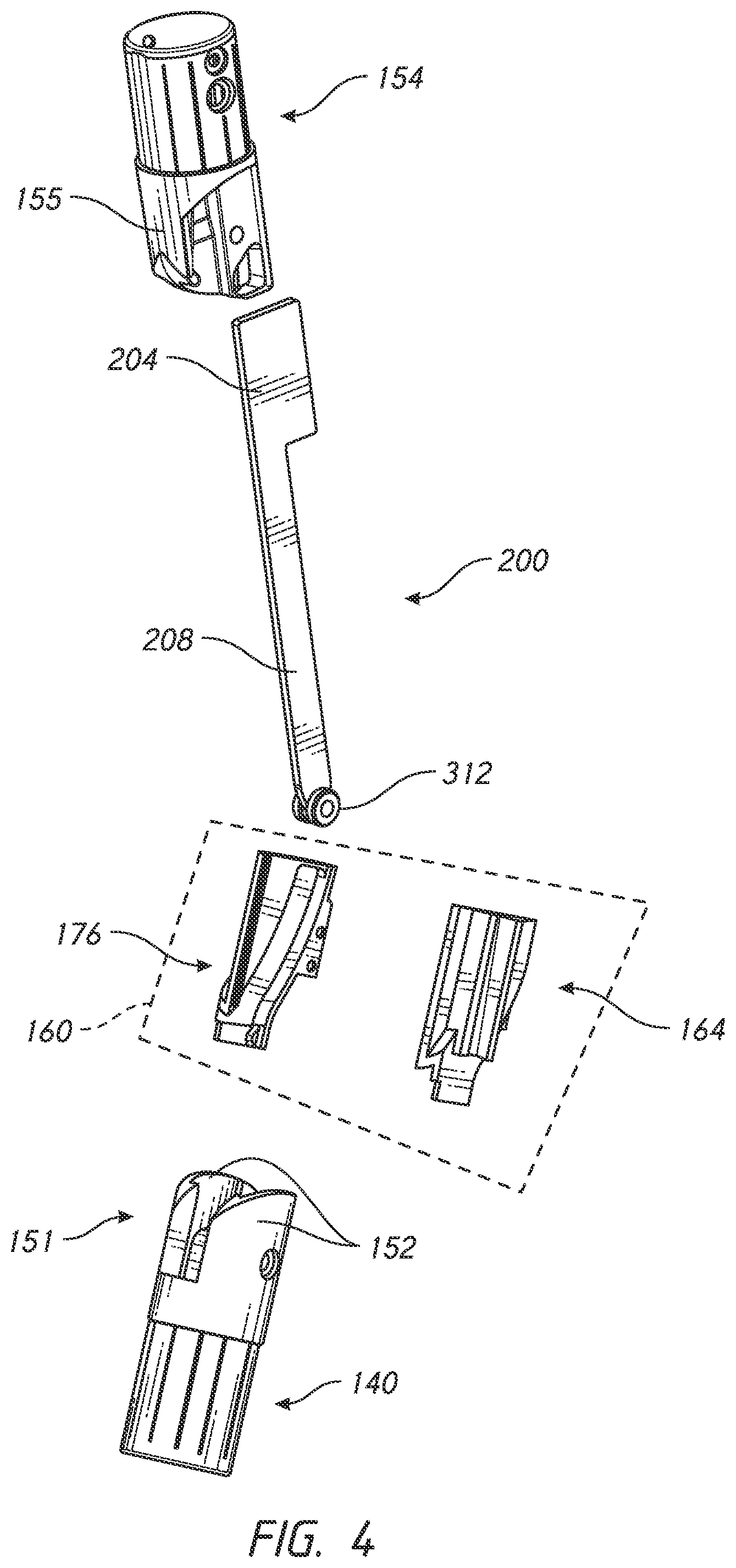 Patent US11771186 Figure 5 – Tiltable umbrella with removable guide track