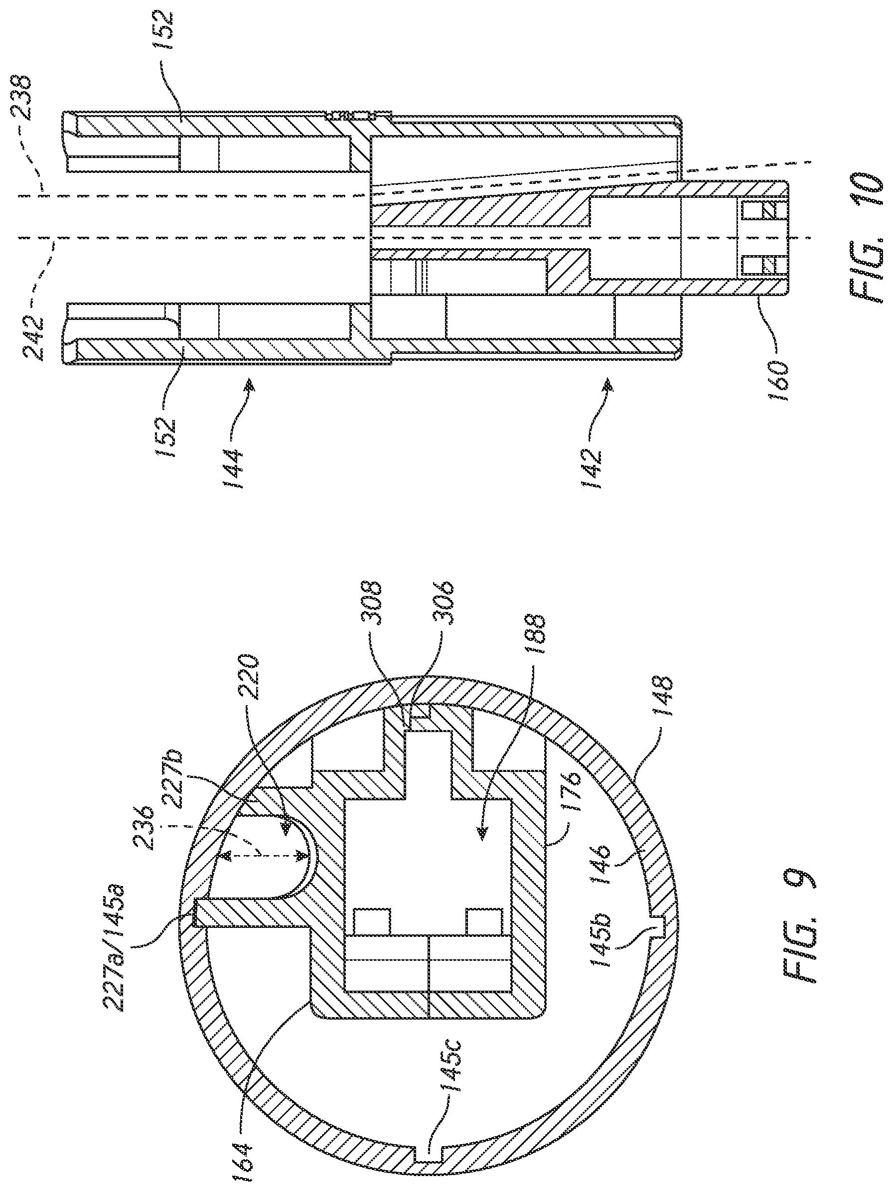 Patent US11771186 Figure 10 – Tiltable umbrella with removable guide track