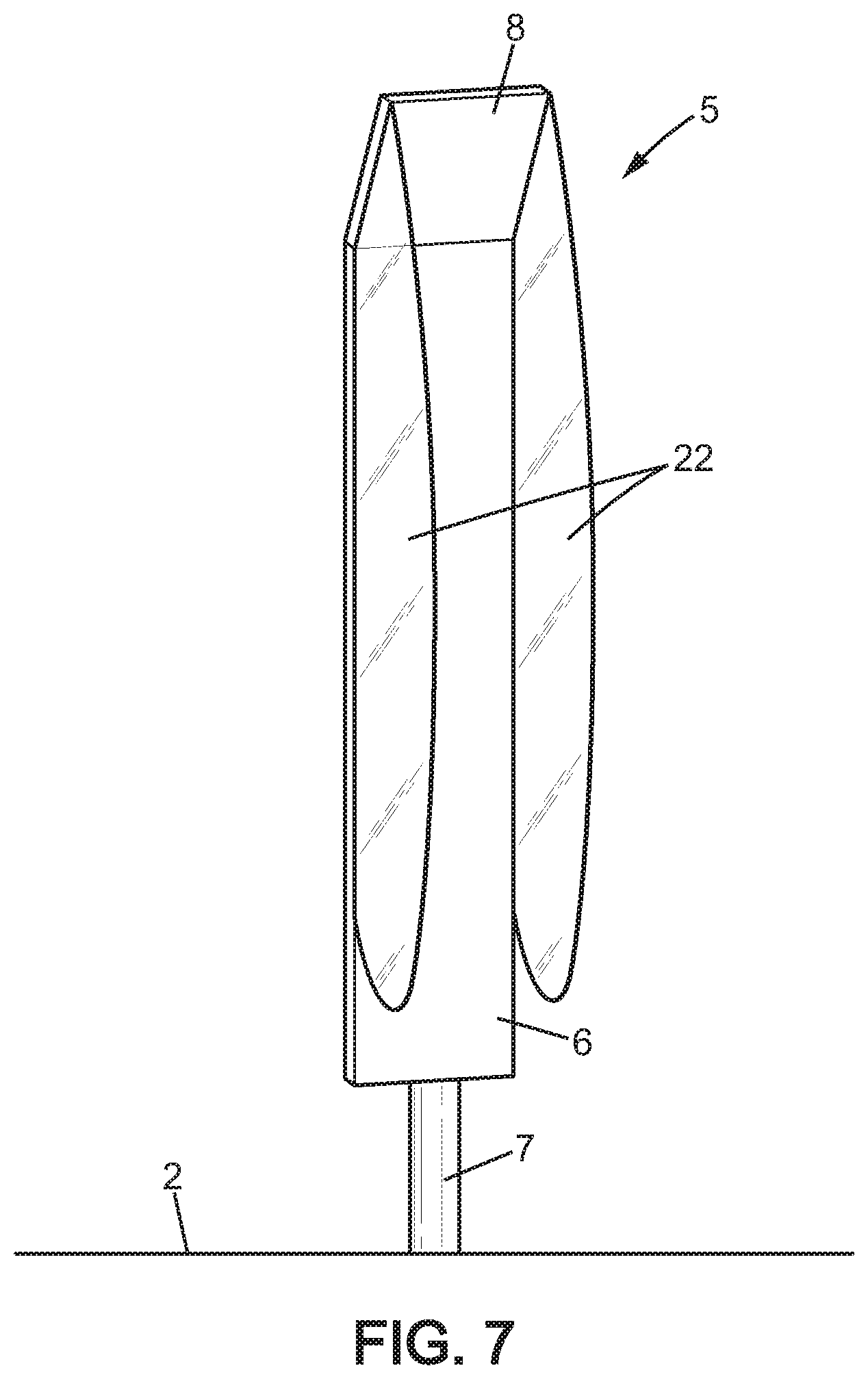 Patent US11771187 Figure 5 – Sunshade for outdoor public space and outdoor public space having such a sunshade
