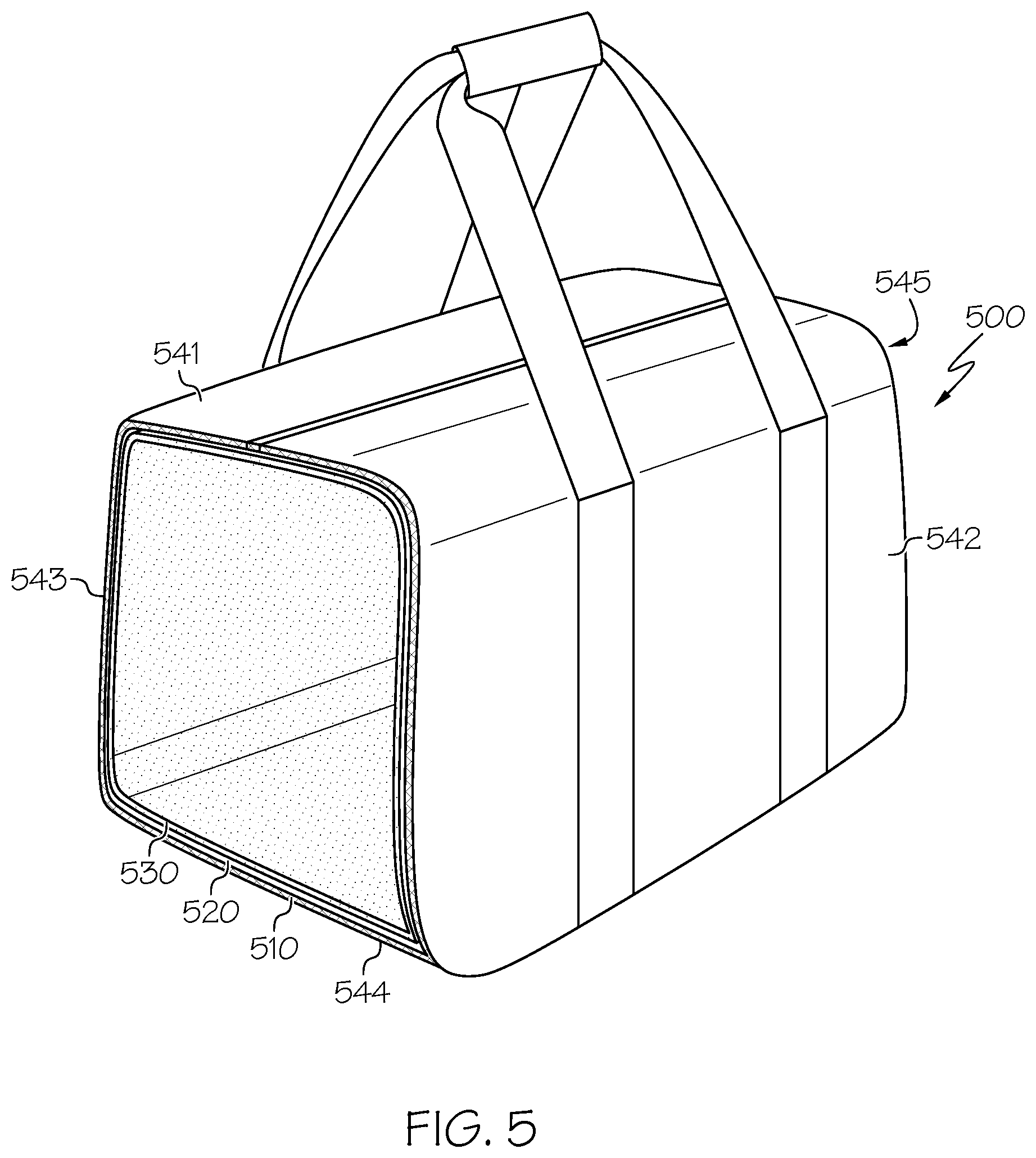 Patent US11771191 Figure 8 – Odor eliminating equipment bag