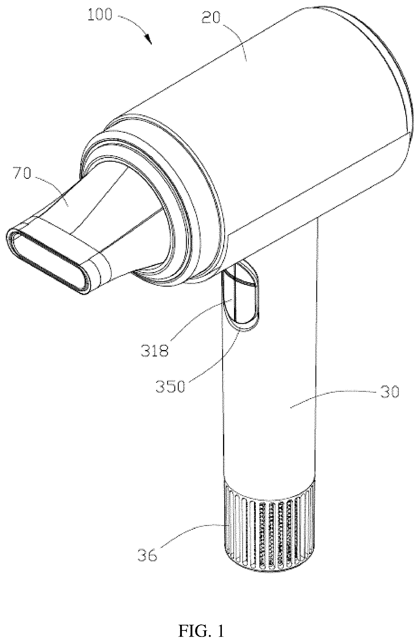 Patent US11771196 Figure 1 – Wireless blow dryer