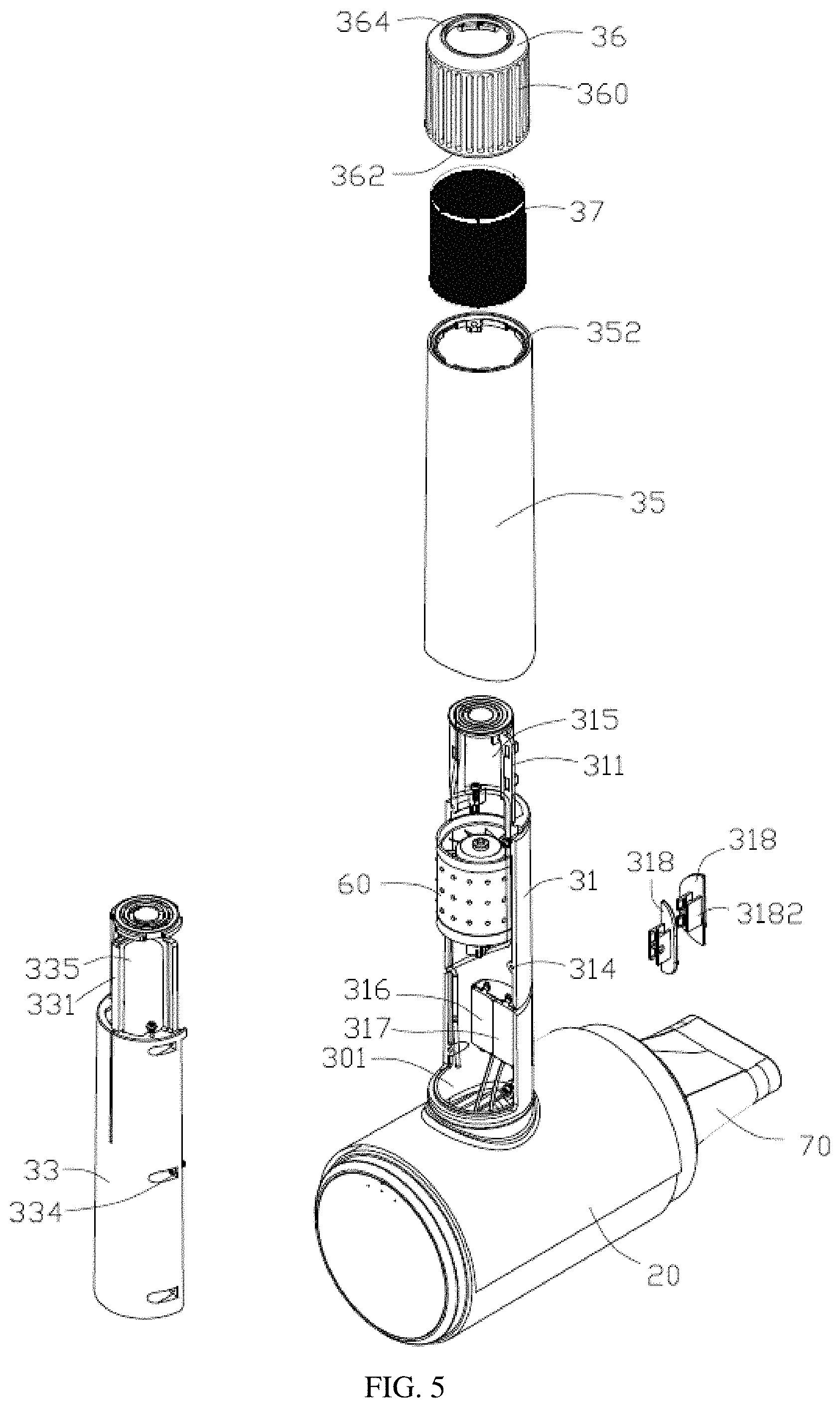 Patent US11771196 Figure 5 – Wireless blow dryer