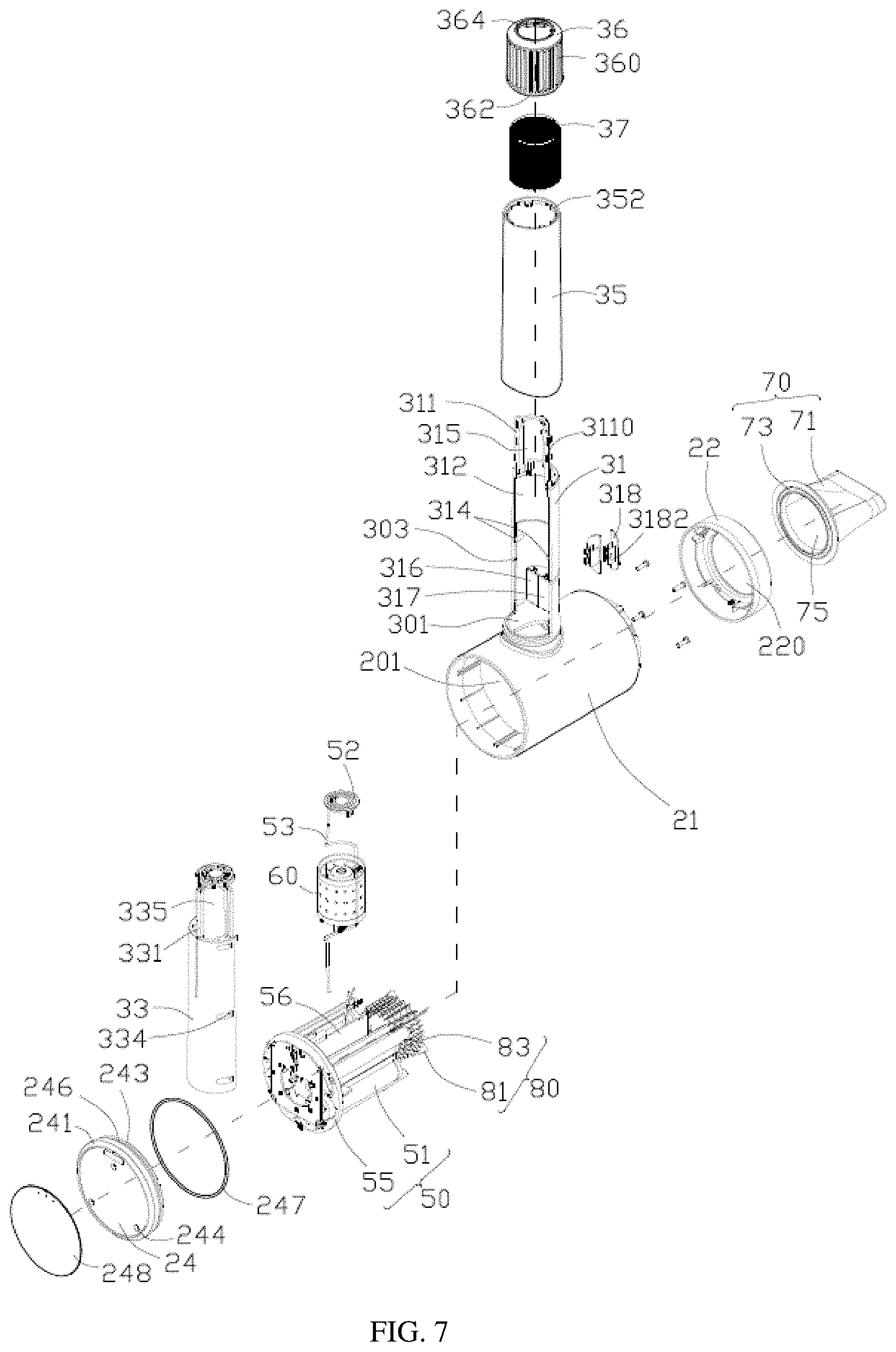 Patent US11771196 Figure 7 – Wireless blow dryer