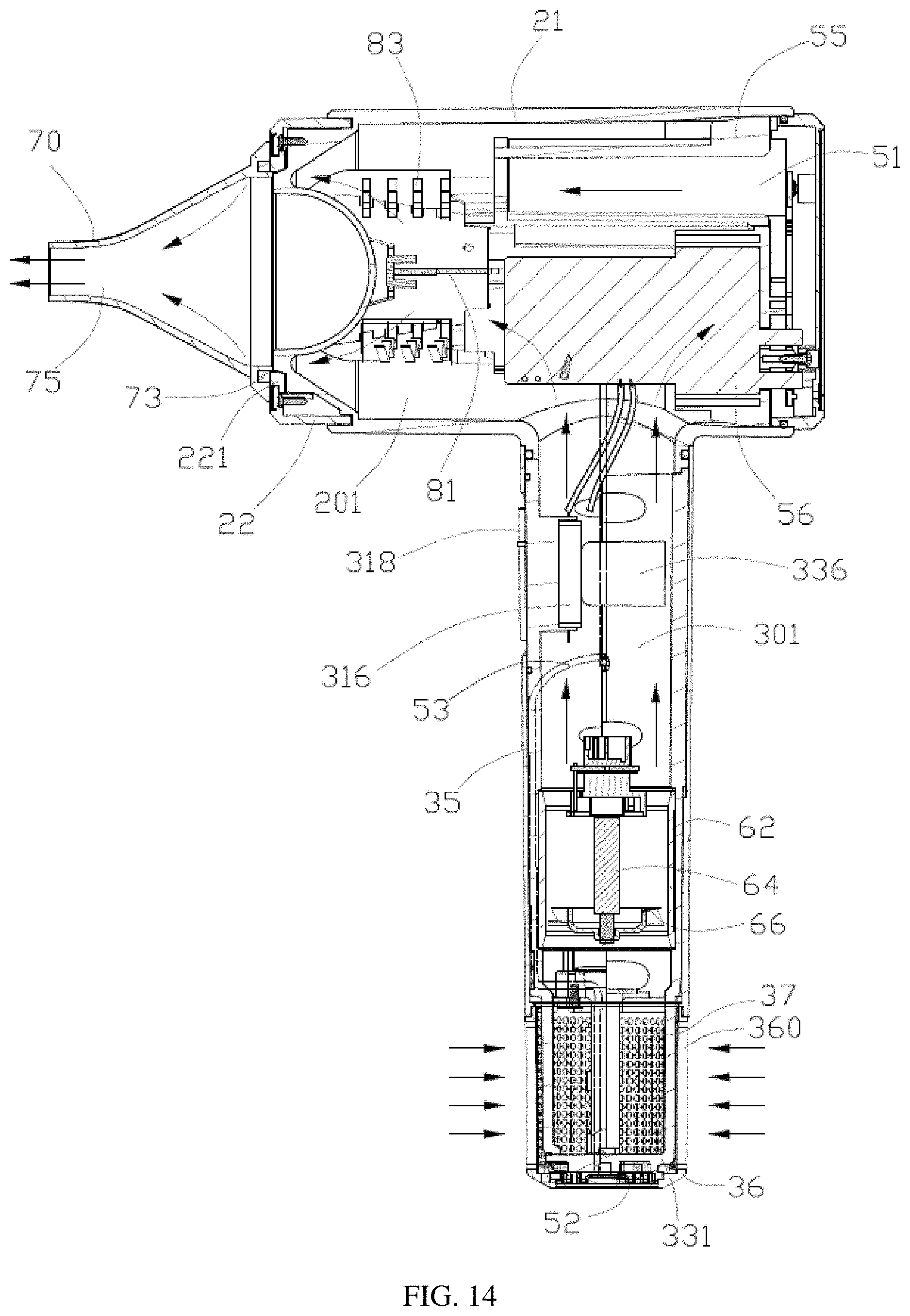 Patent US11771196 Figure 12 – Wireless blow dryer