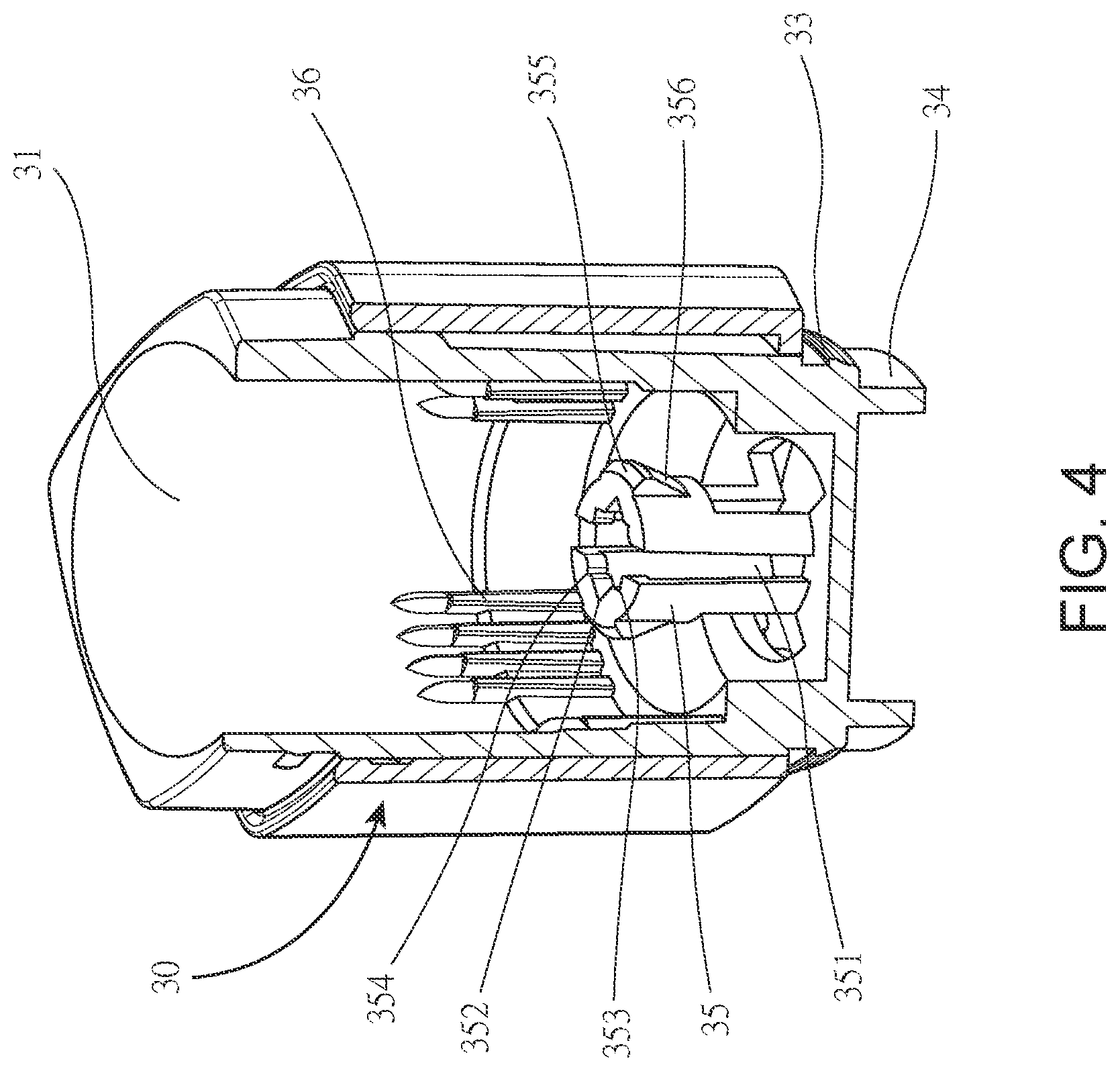 Patent US11771201 Figure 3 – Environmentally friendly lipstick tube with a replaceable lipstick