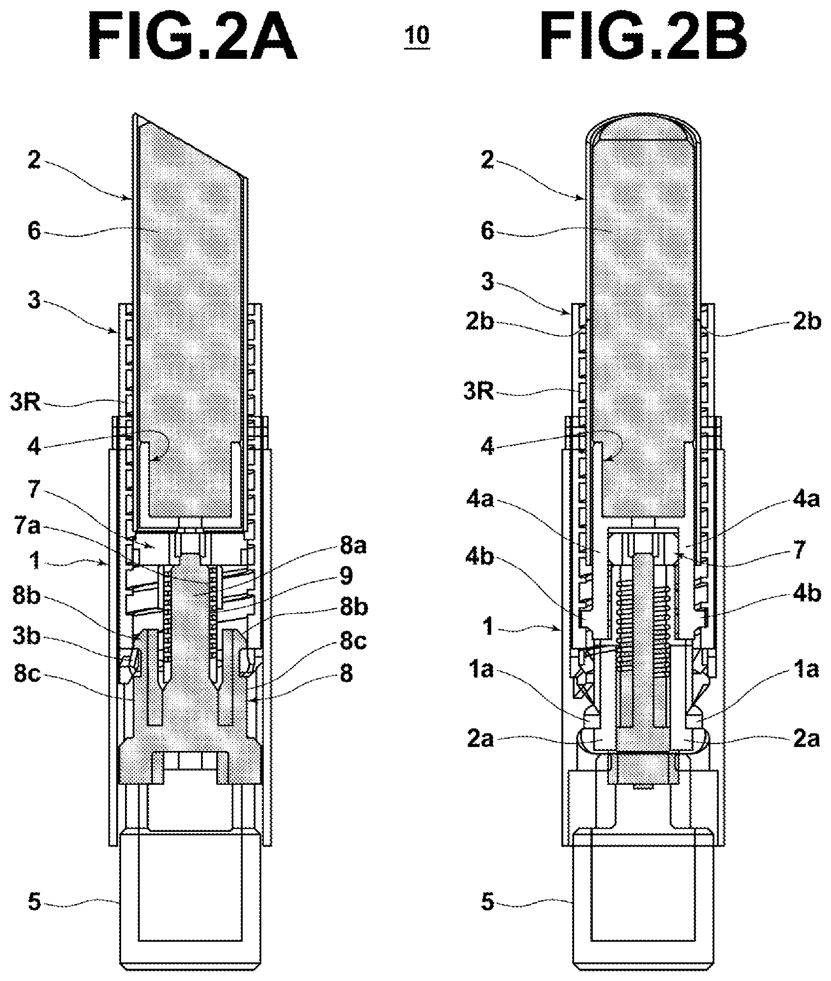 Patent US11771202 Figure 2 – Cosmetic material feeding-out container