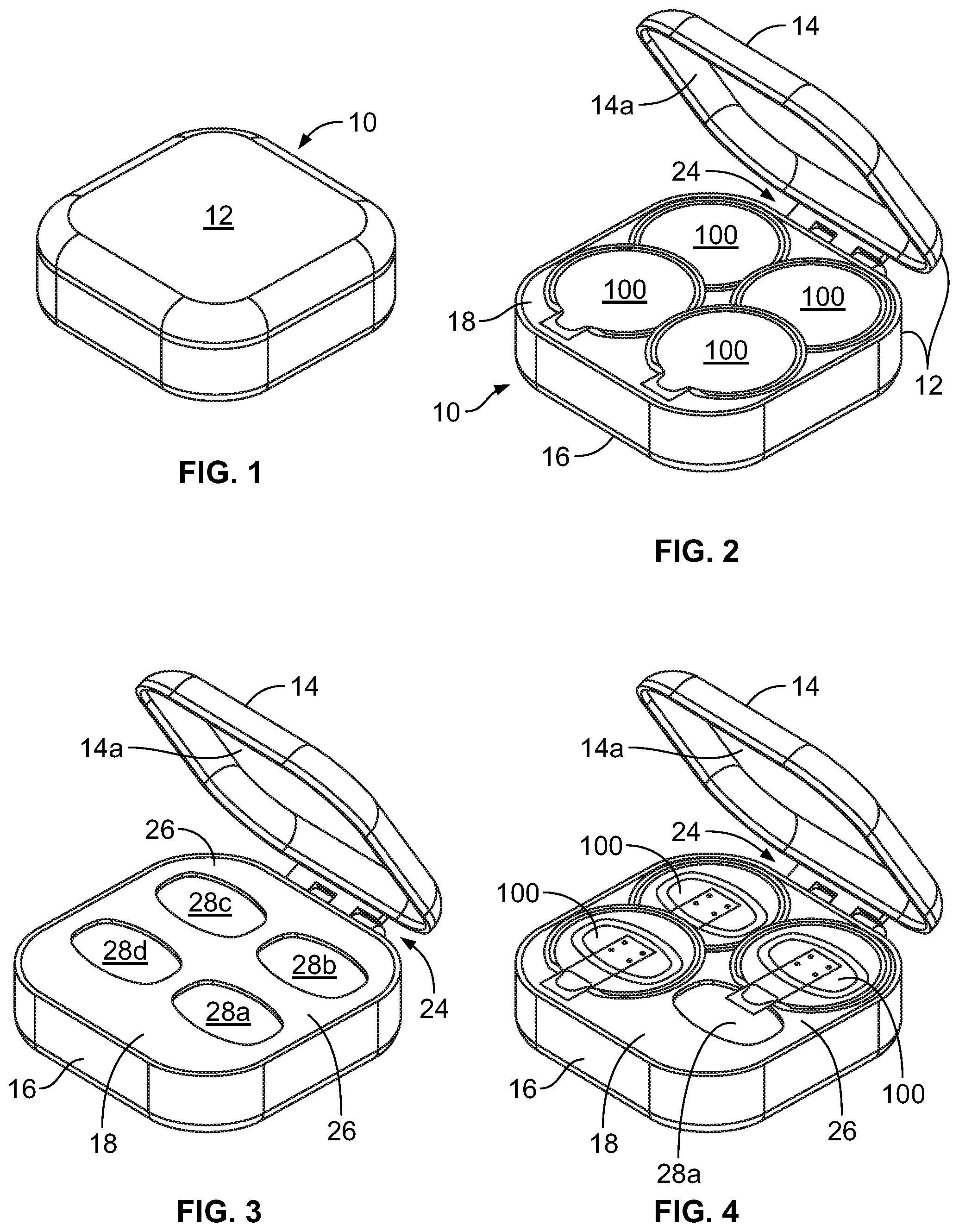 Patent US11771205 Figure 1 – Impregnatable pad applicator storage and warming device