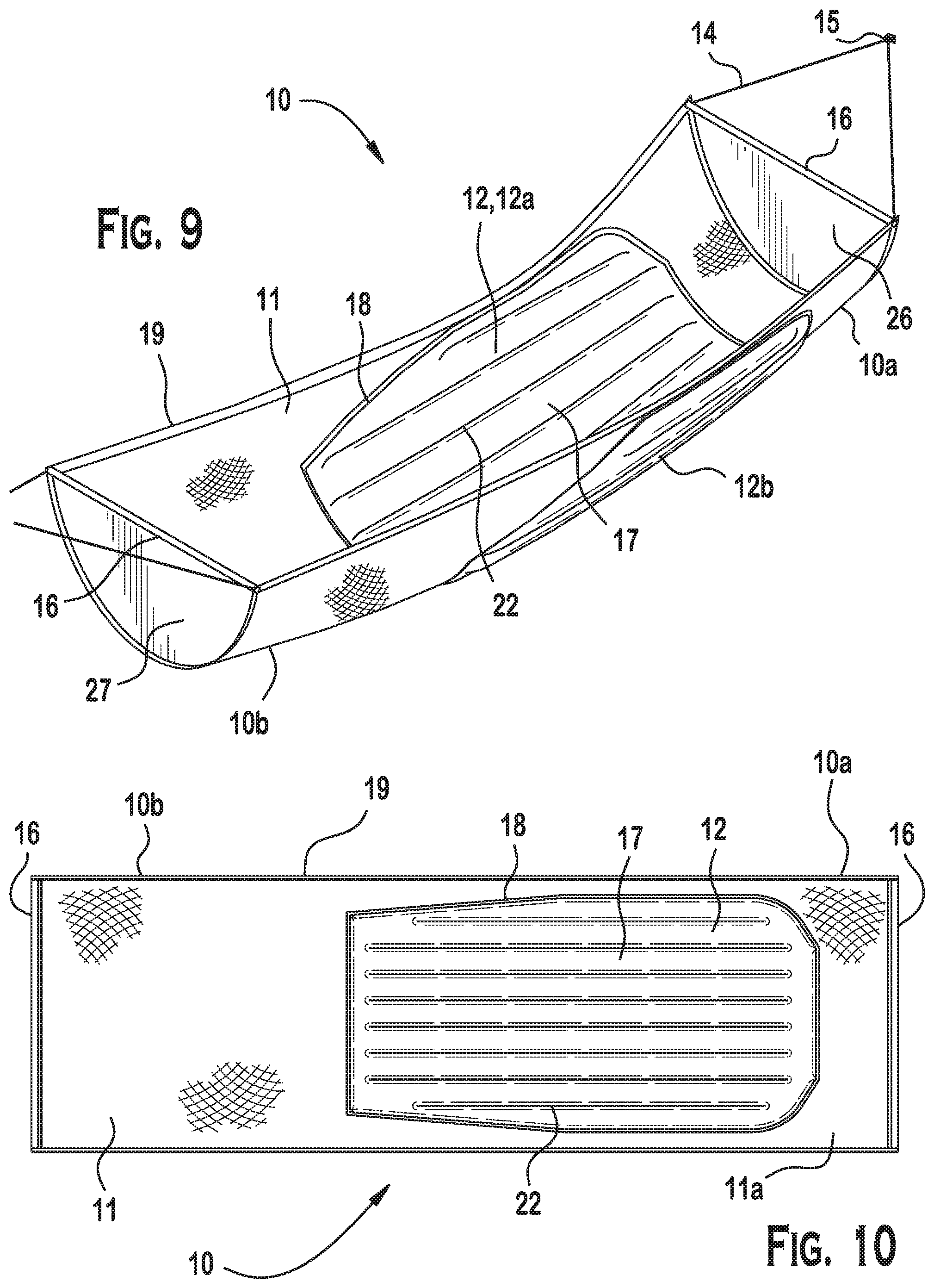 Patent US11771207 Figure 5 – Hammock with an integrated insulation section