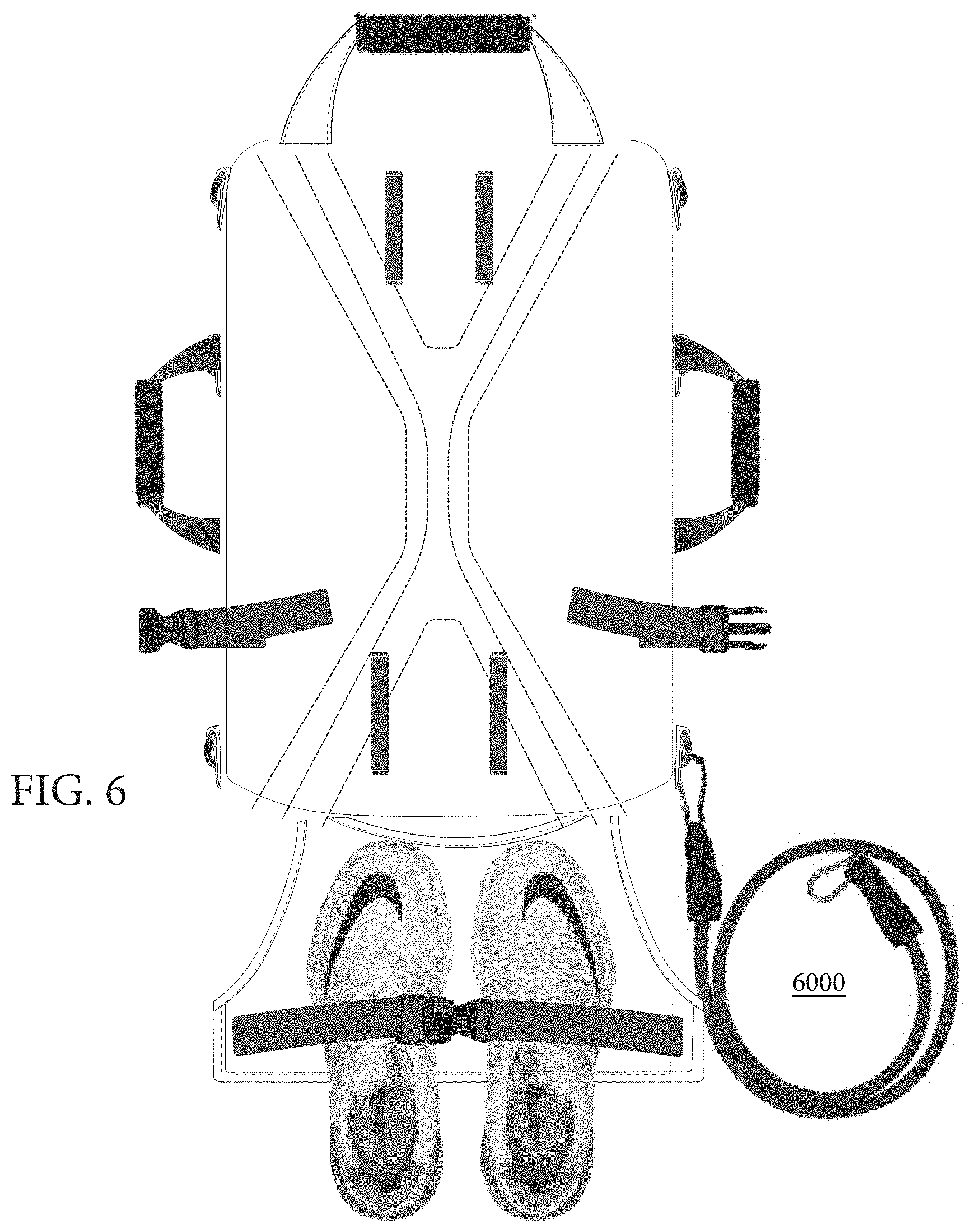 Patent US11771209 Figure 6 – Reconfigurable exercise backpack