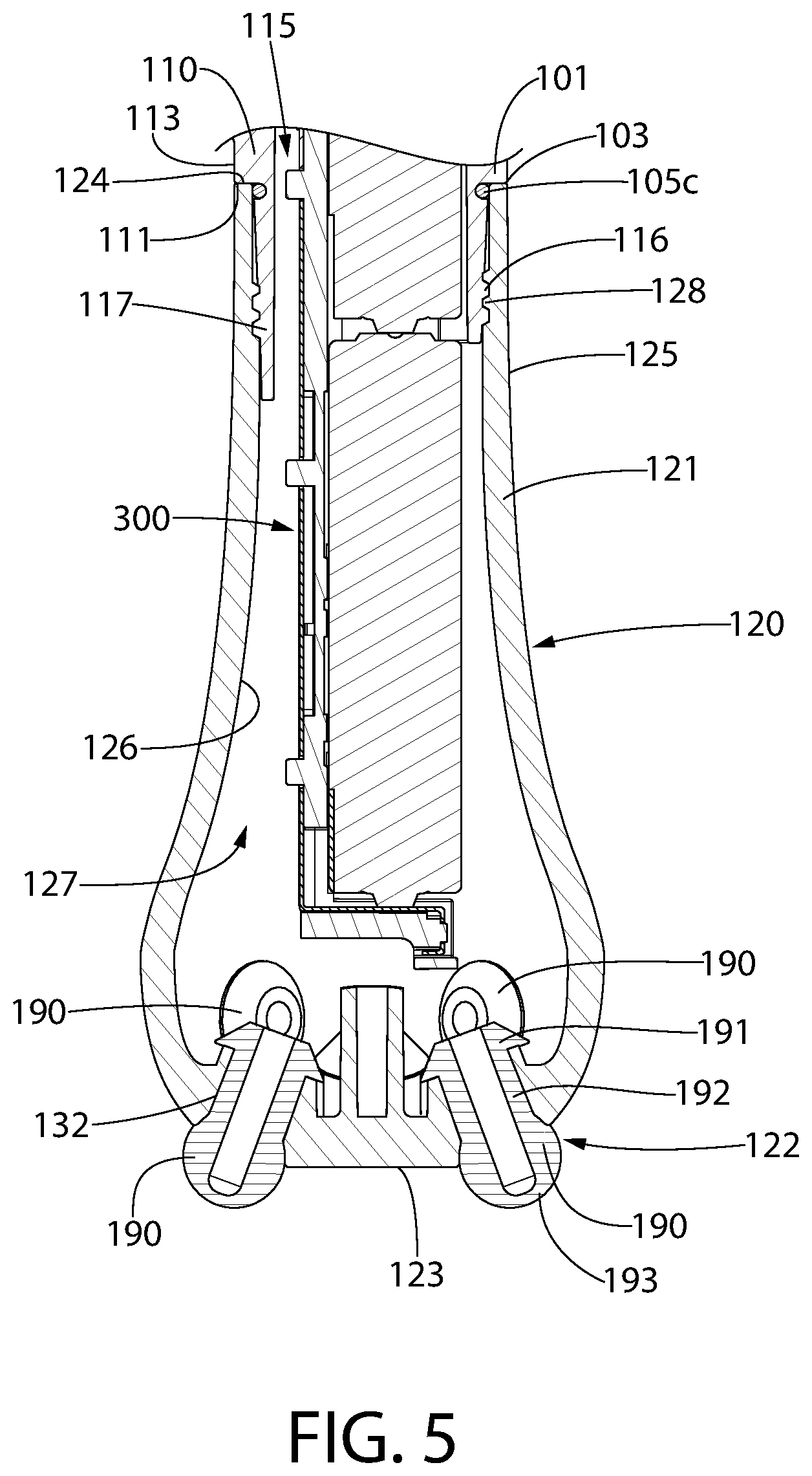 Patent US11771214 Figure 5 – Powered oral care implement including a tracking module and tracking module thereof